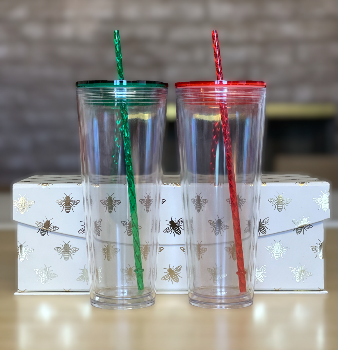 24 oz. Compass Double Wall Acrylic Tumbler With Straw-Blank