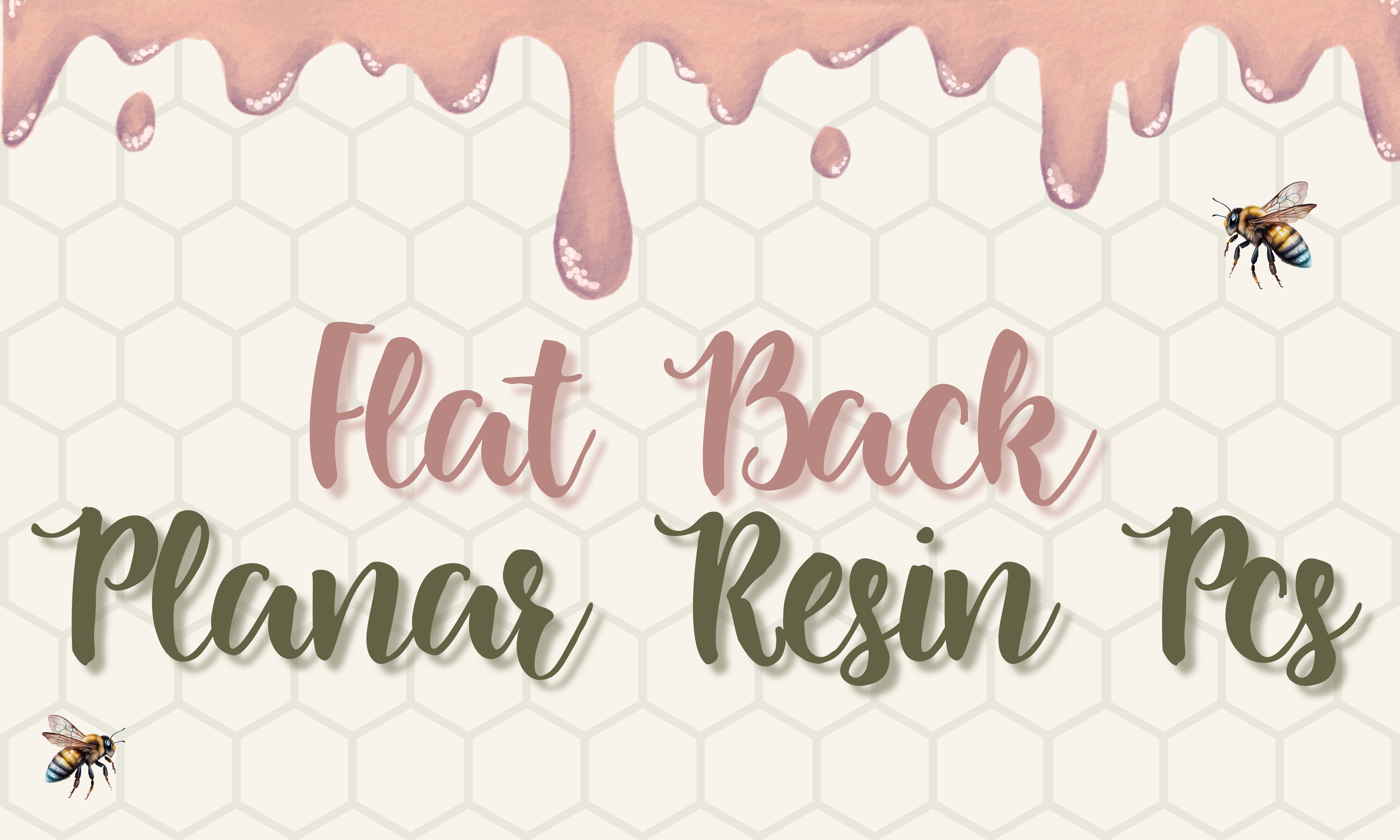 Flat Back Planar Resin Pieces