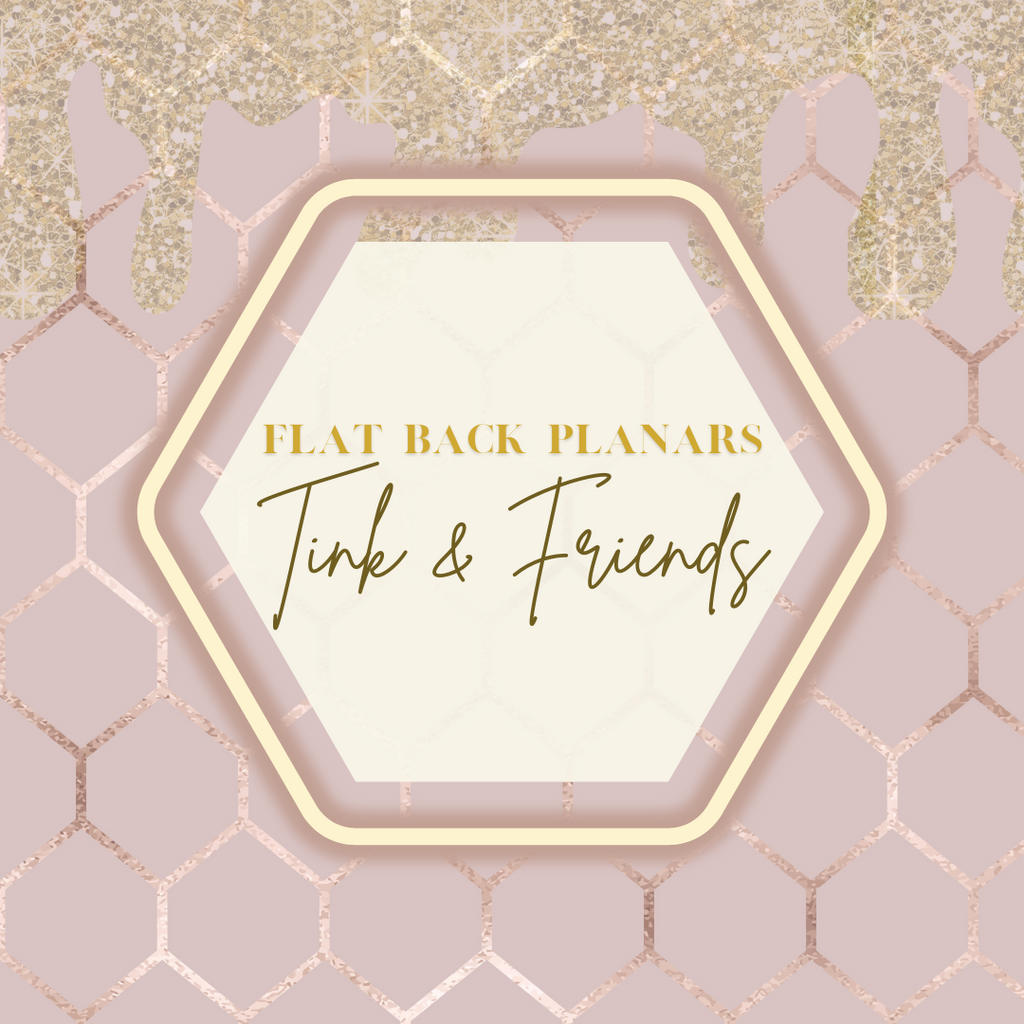 Flat Back Planar Resin Pieces, Tink & Friends