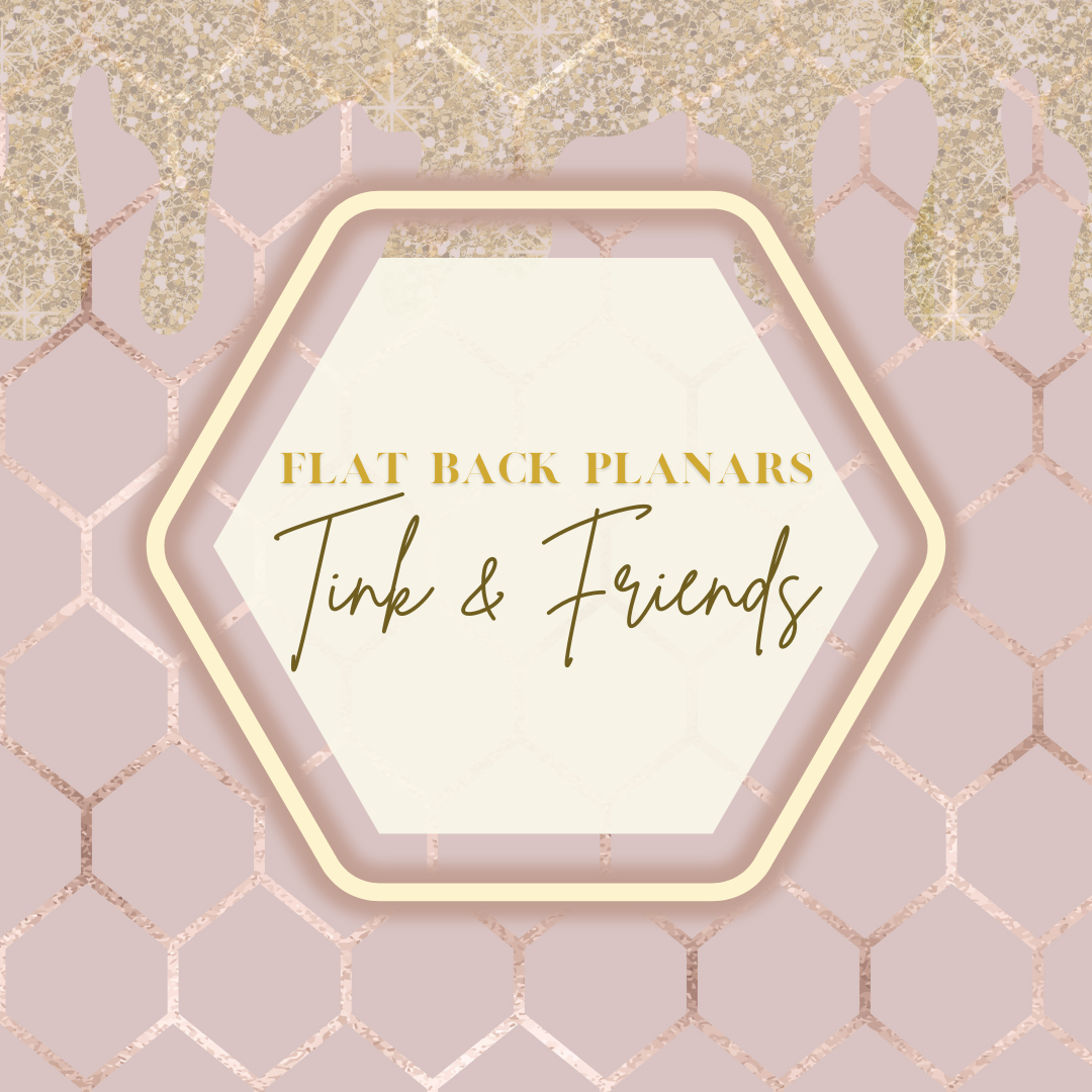 Flat Back Planar Resin Pieces, Tink & Friends