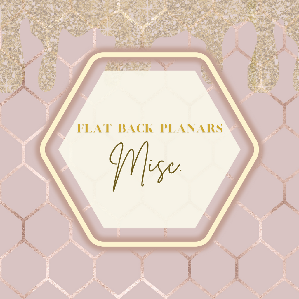 Flat Back Planar Resin Pieces, Misc
