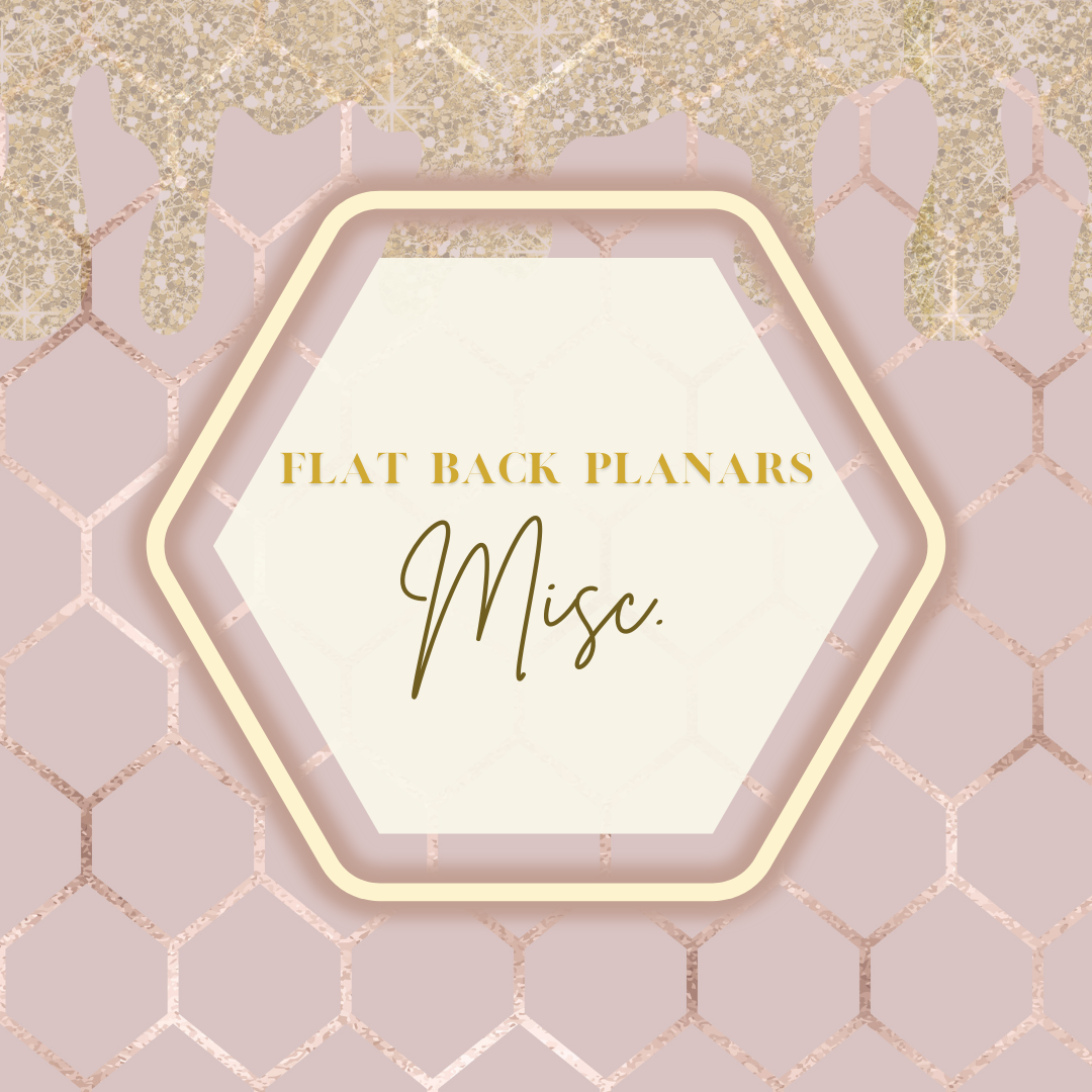 Flat Back Planar Resin Pieces, Misc