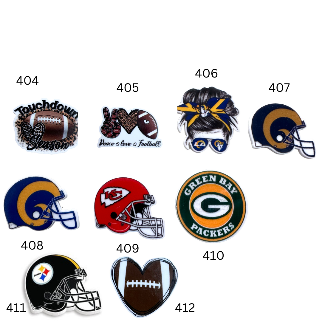 Flat Back Planar Resin Pieces, Football
