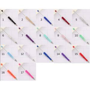 Blank DIY Bead Pencils, Assorted Colors