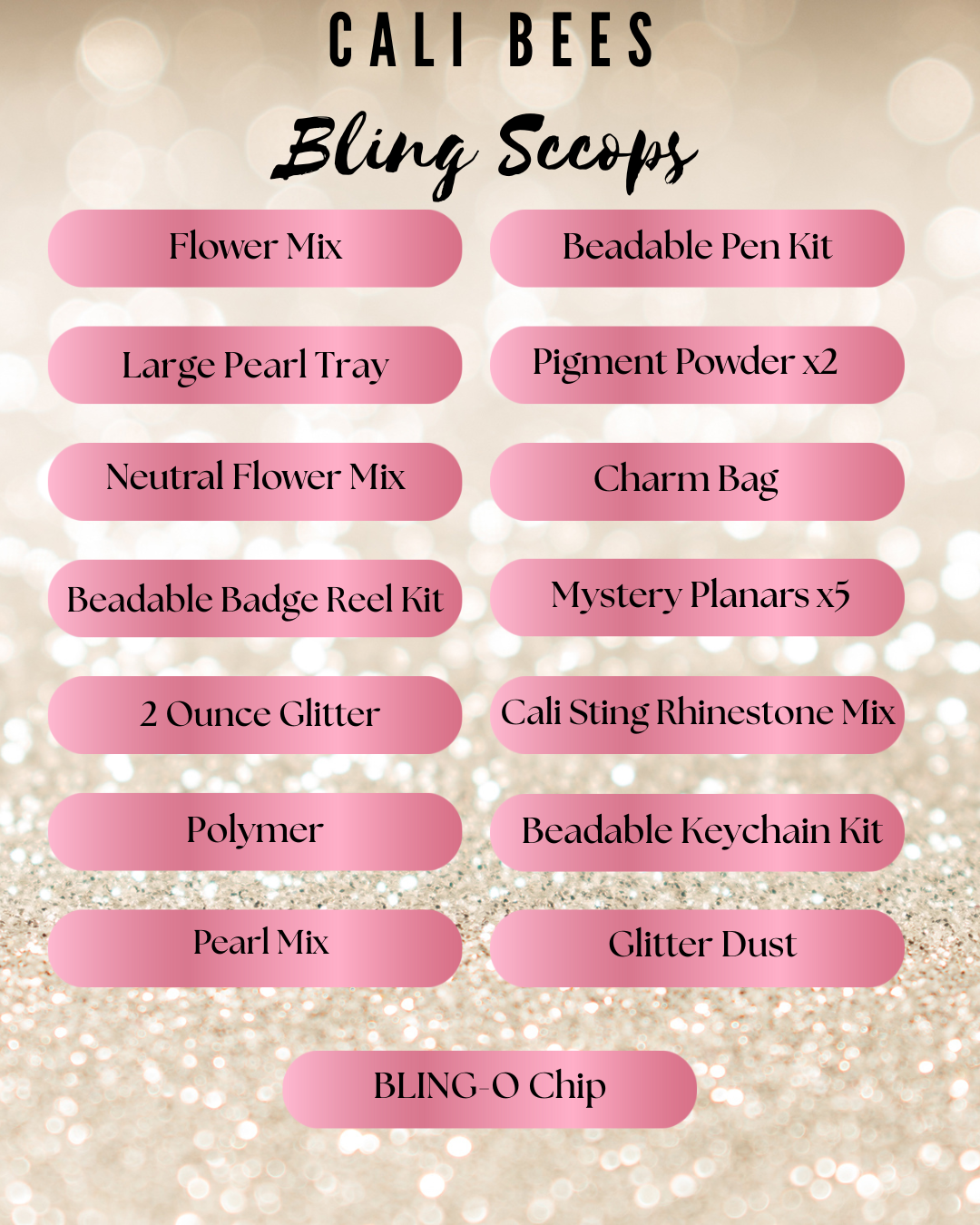 Cali Bees Bling Bash, TikTok Live 1/3 at 2PM PST