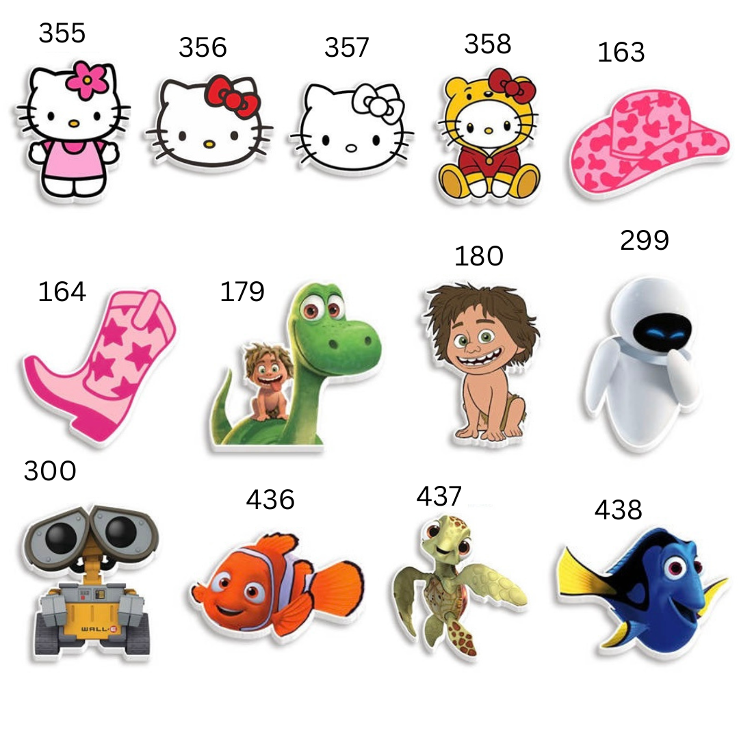 Flat Back Planar Resin Pieces, Misc.