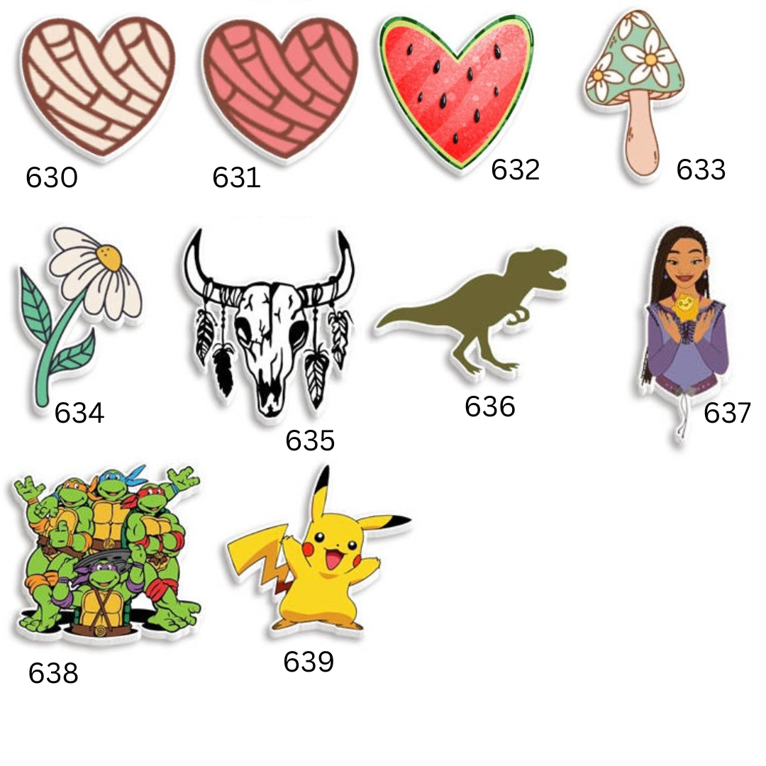 Flat Back Planar Resin Pieces, Misc