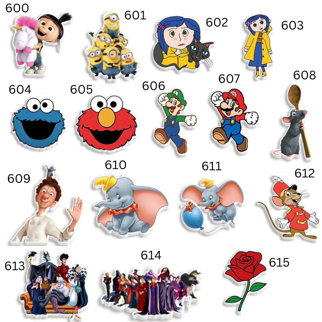 Flat Back Planar Resin Pieces, Misc.