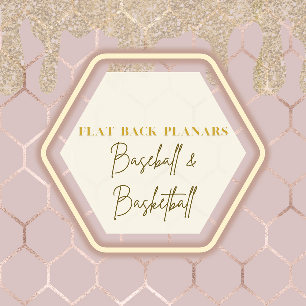 Flat Back Planar Resin Pieces, Baseball/Basketball