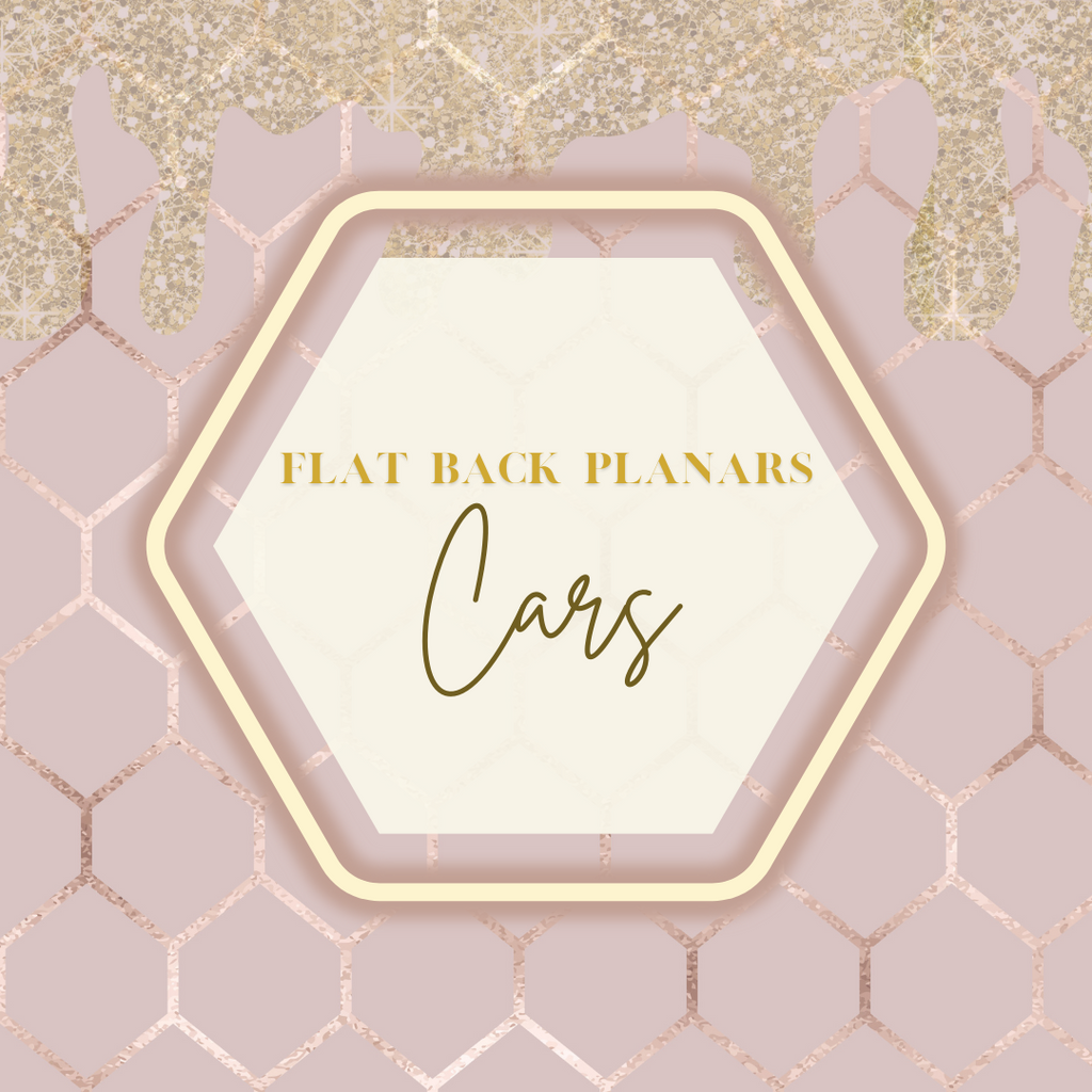Flat Back Planar Resin Pieces, Cars