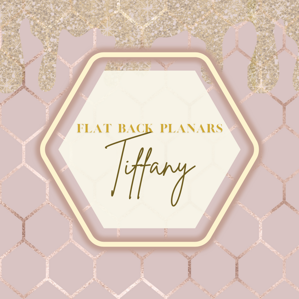 Flat Back Planar Resin Pieces, Tiffany