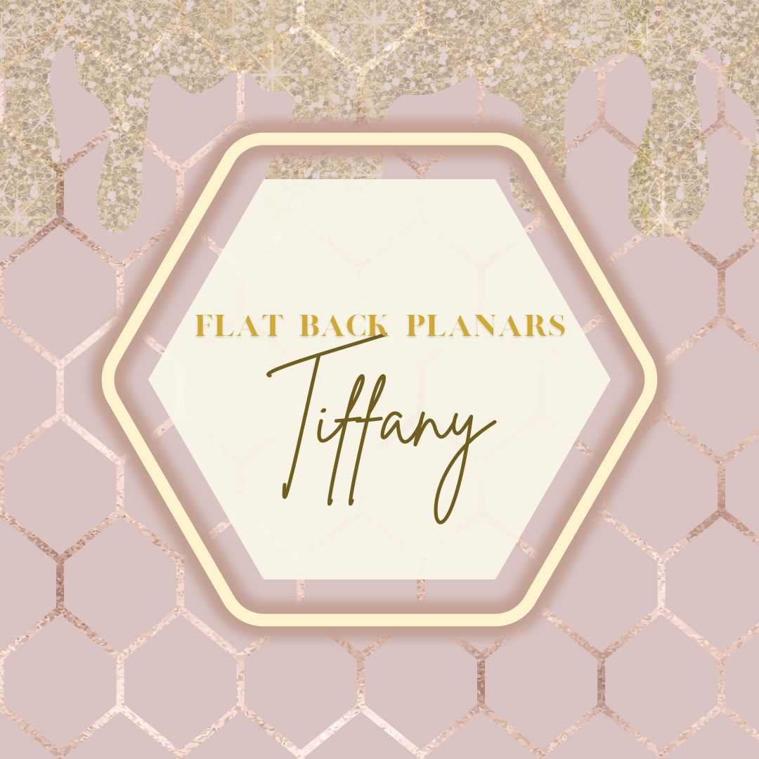 Flat Back Planar Resin Pieces, Tiffany