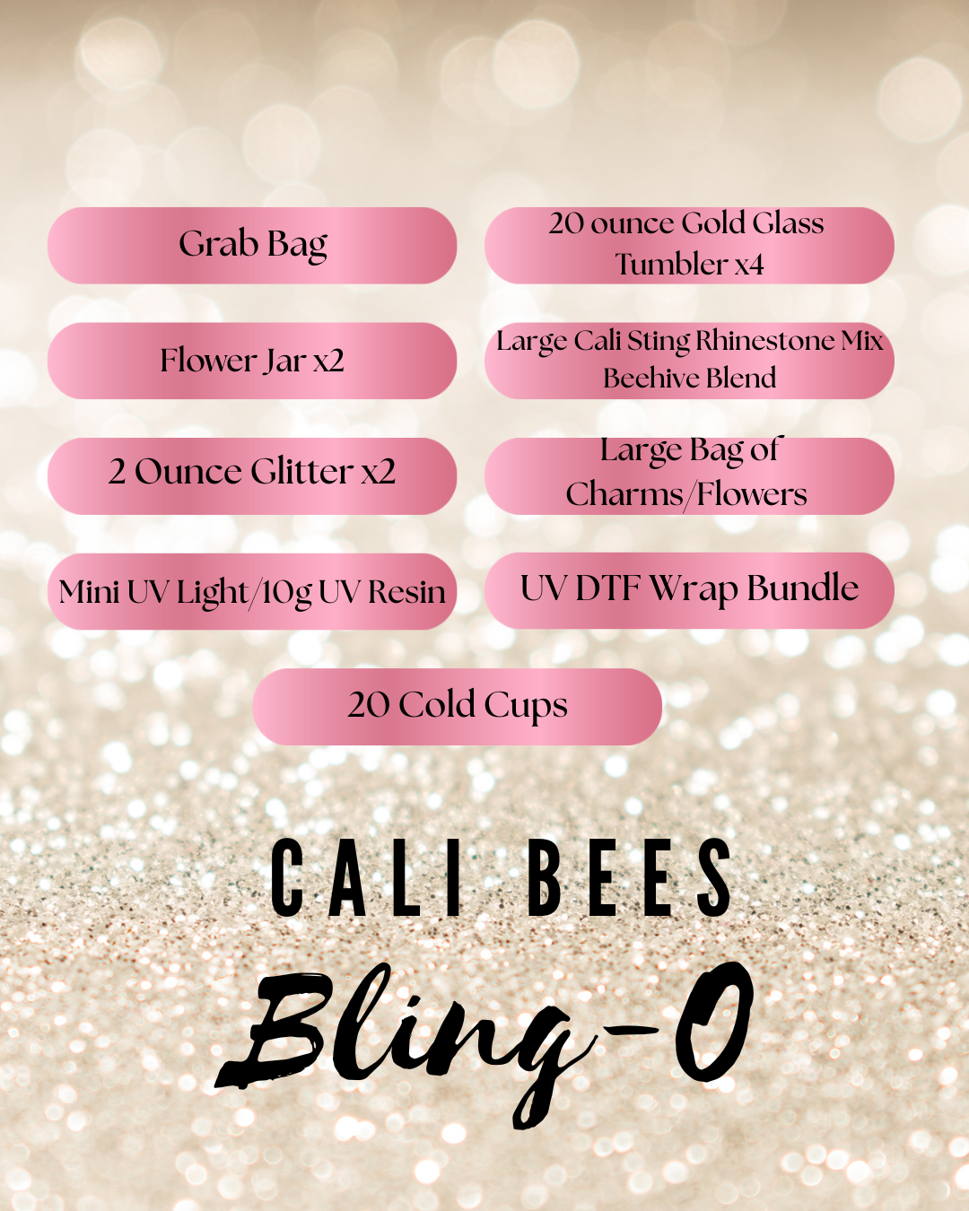 Cali Bees Bling Bash, TikTok Live 1/3 at 2PM PST