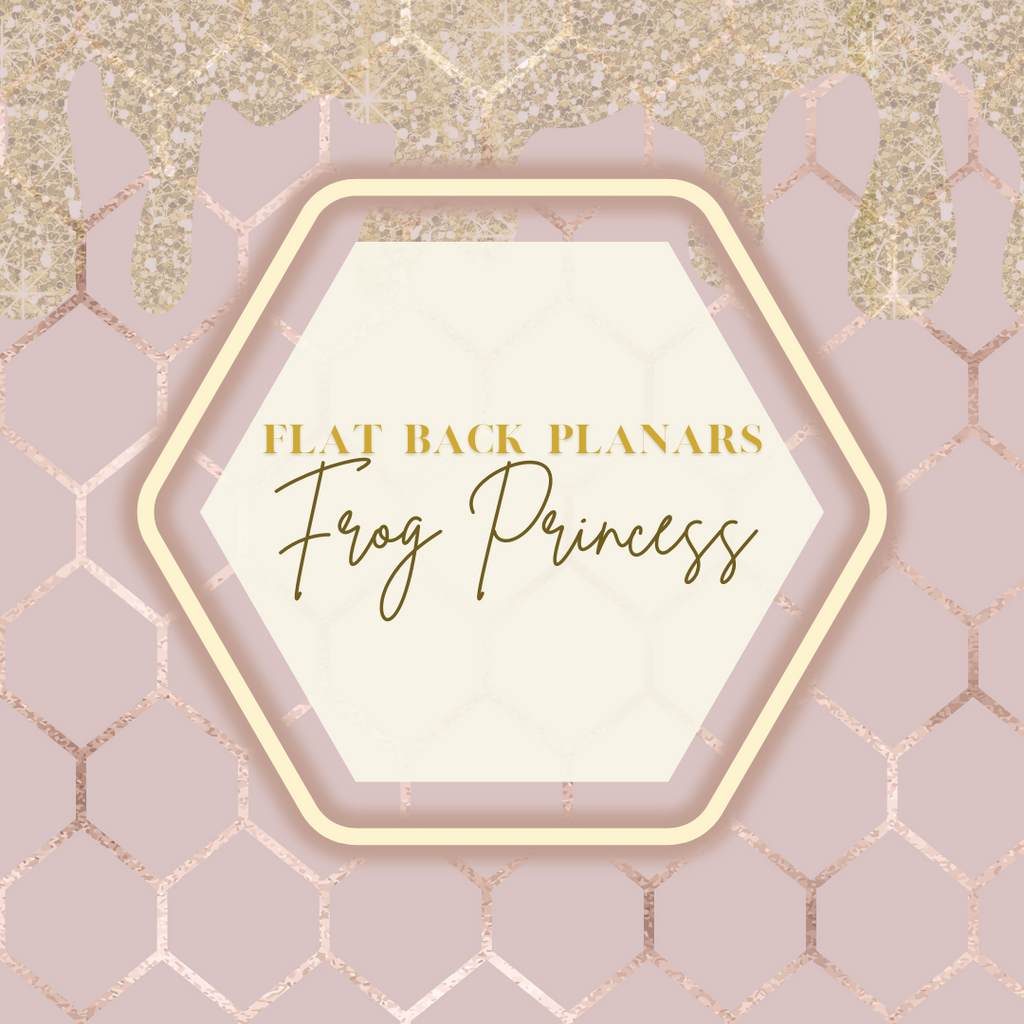 Flat Back Planar Resin Pieces, Frog Princess