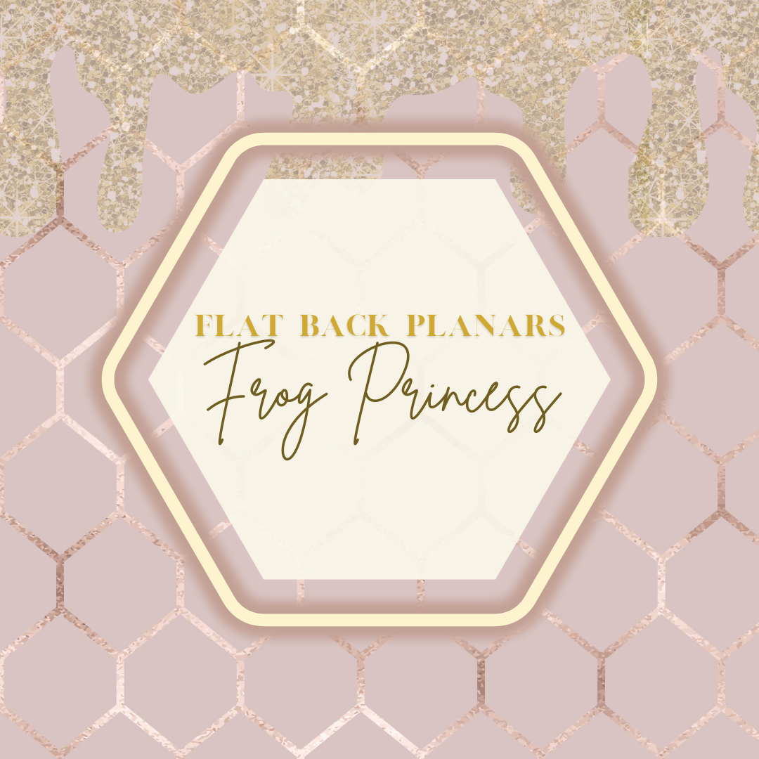Flat Back Planar Resin Pieces, Frog Princess