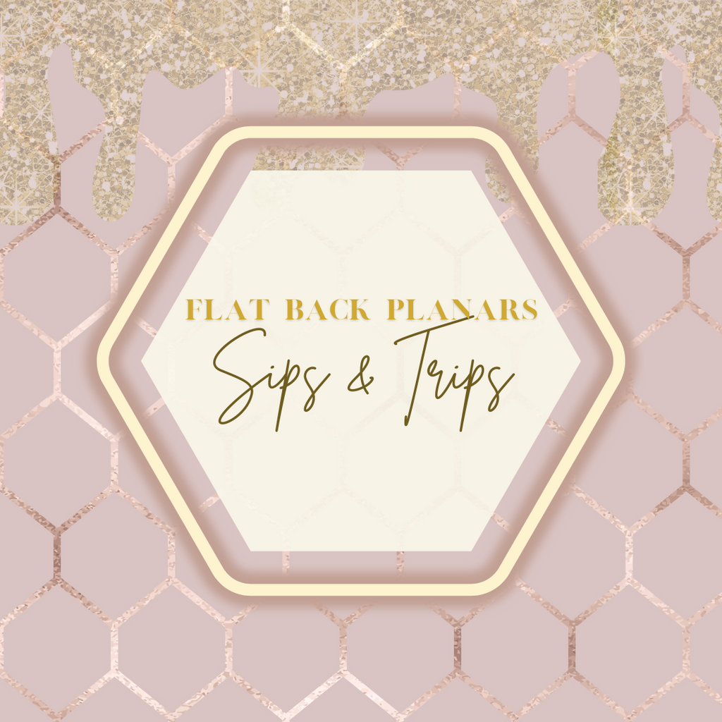 Flat Back Planar Resin Pieces, Sips & Trips