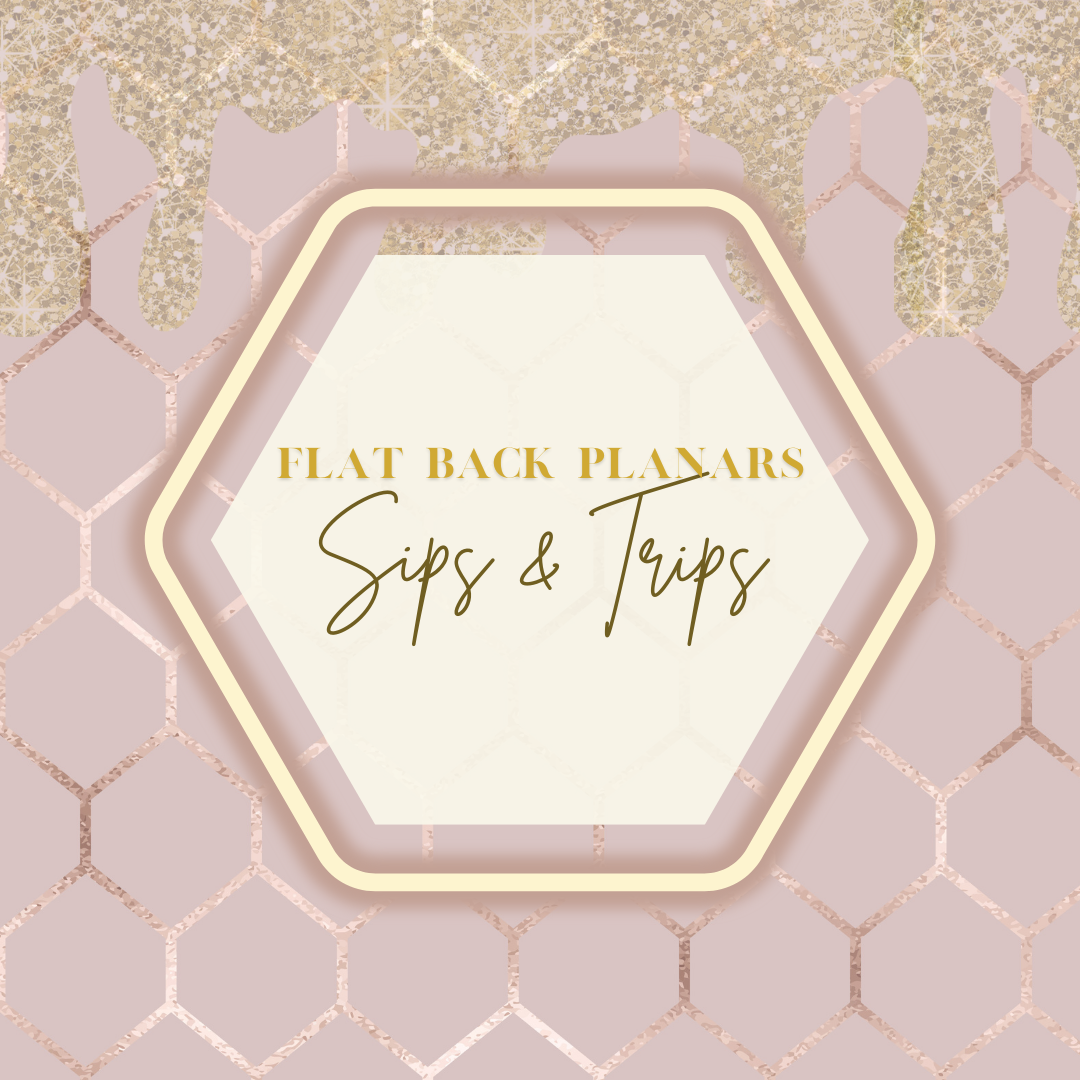 Flat Back Planar Resin Pieces, Sips & Trips
