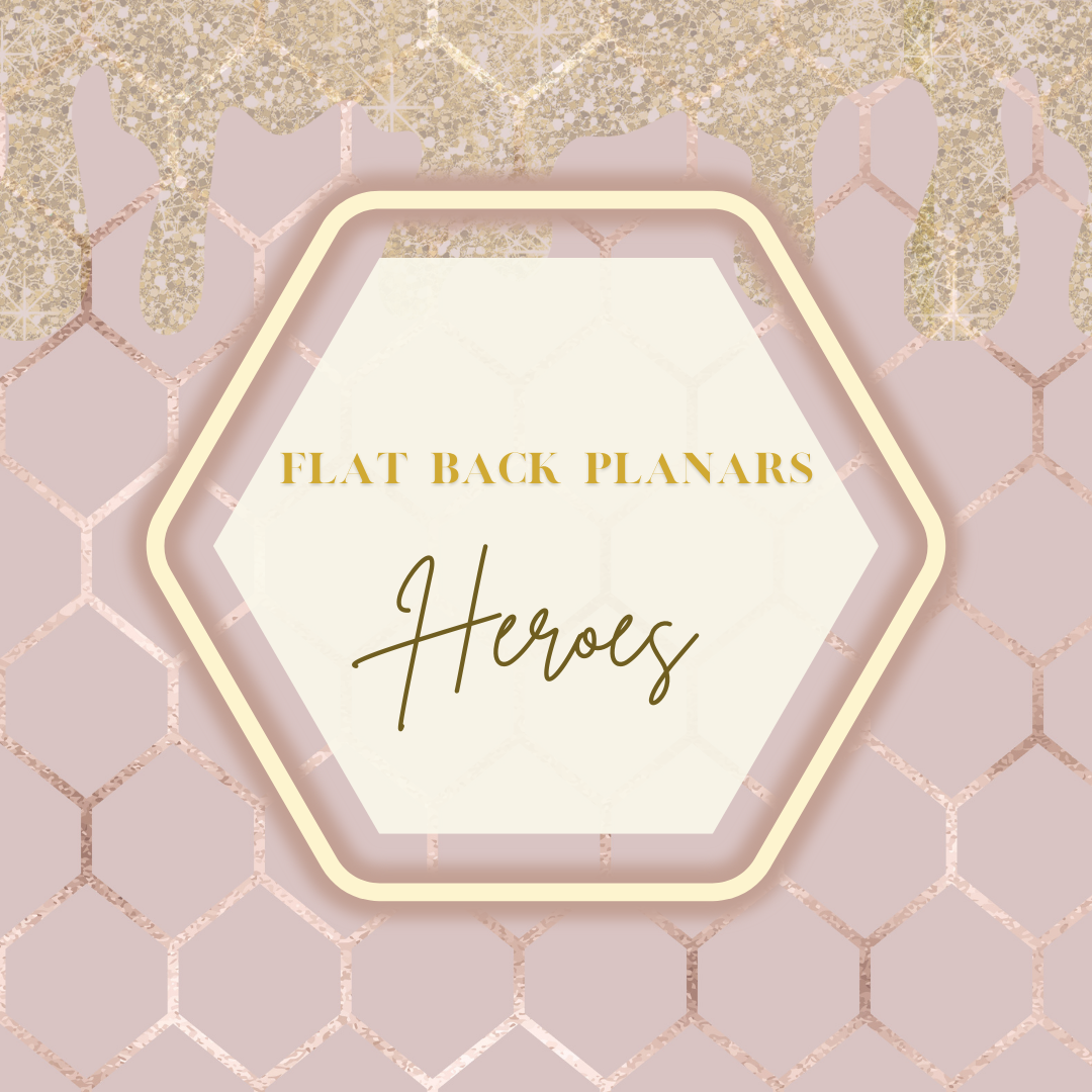 Flat Back Planar Resin Pieces, Heros