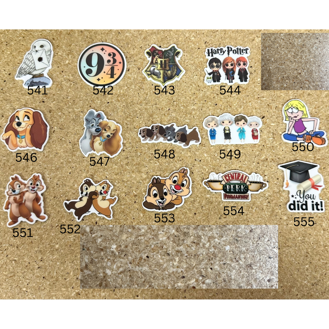 Flat Back Planar Resin Pieces, Misc