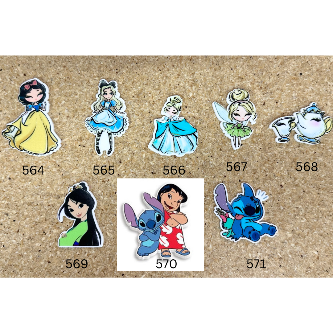 Flat Back Planar Resin Pieces, Misc