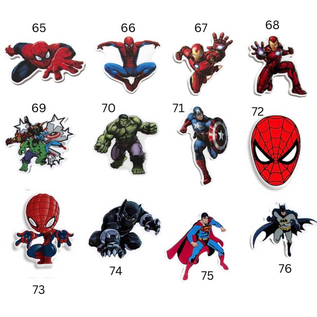 Flat Back Planar Resin Pieces, Heros