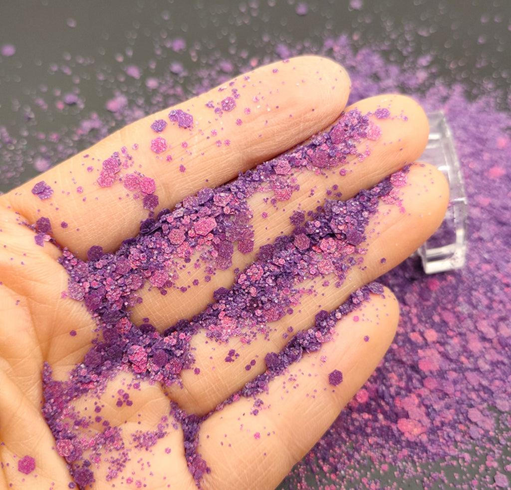 Chunky Mix Glitter, Plum
