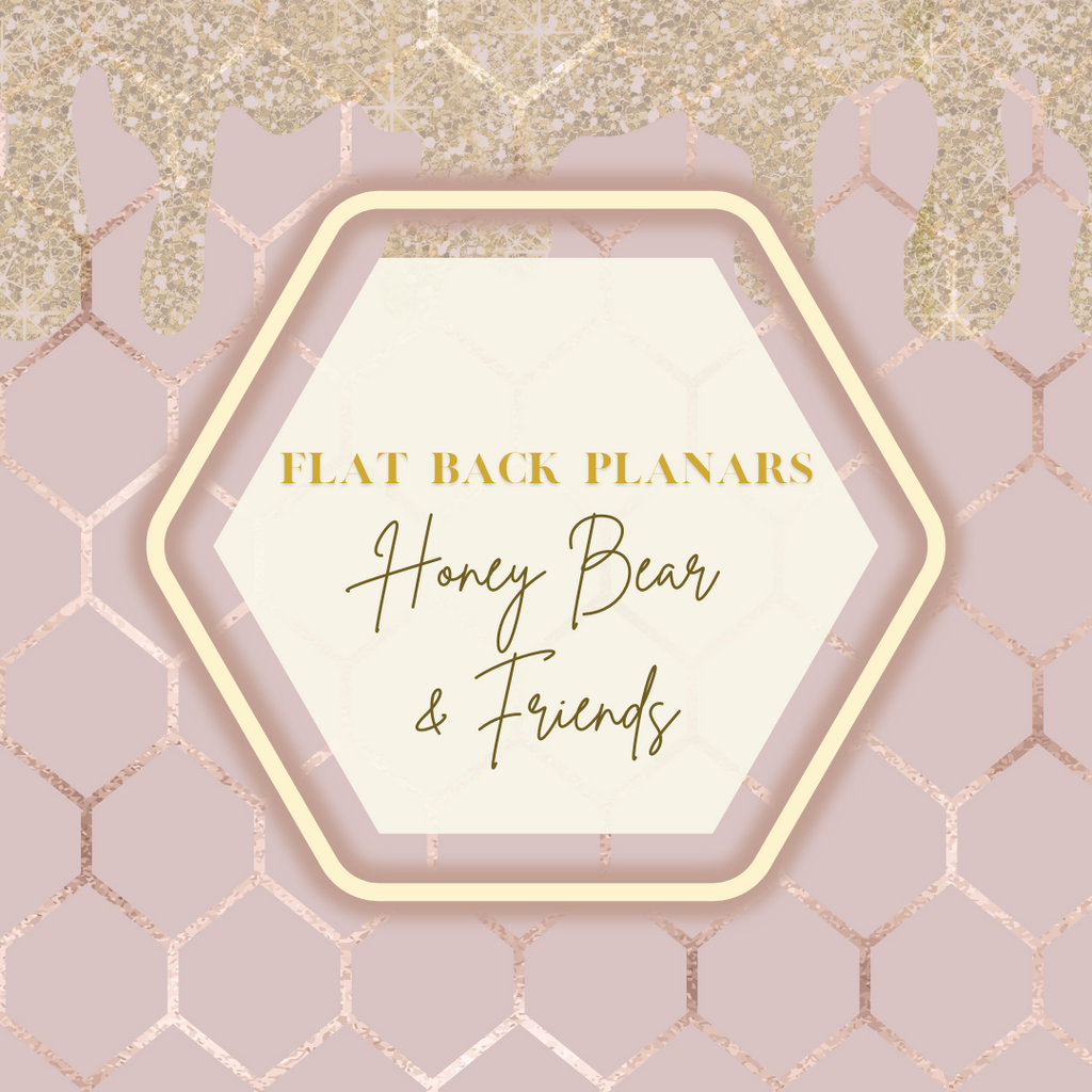 Flat Back Planar Resin Pieces, Honey Bear & Friends