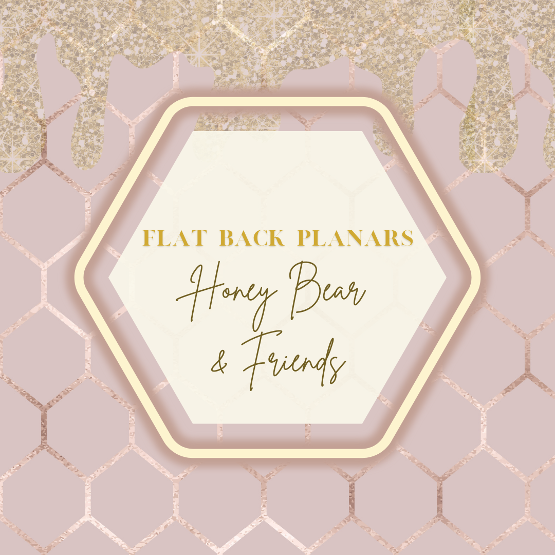 Flat Back Planar Resin Pieces, Honey Bear & Friends