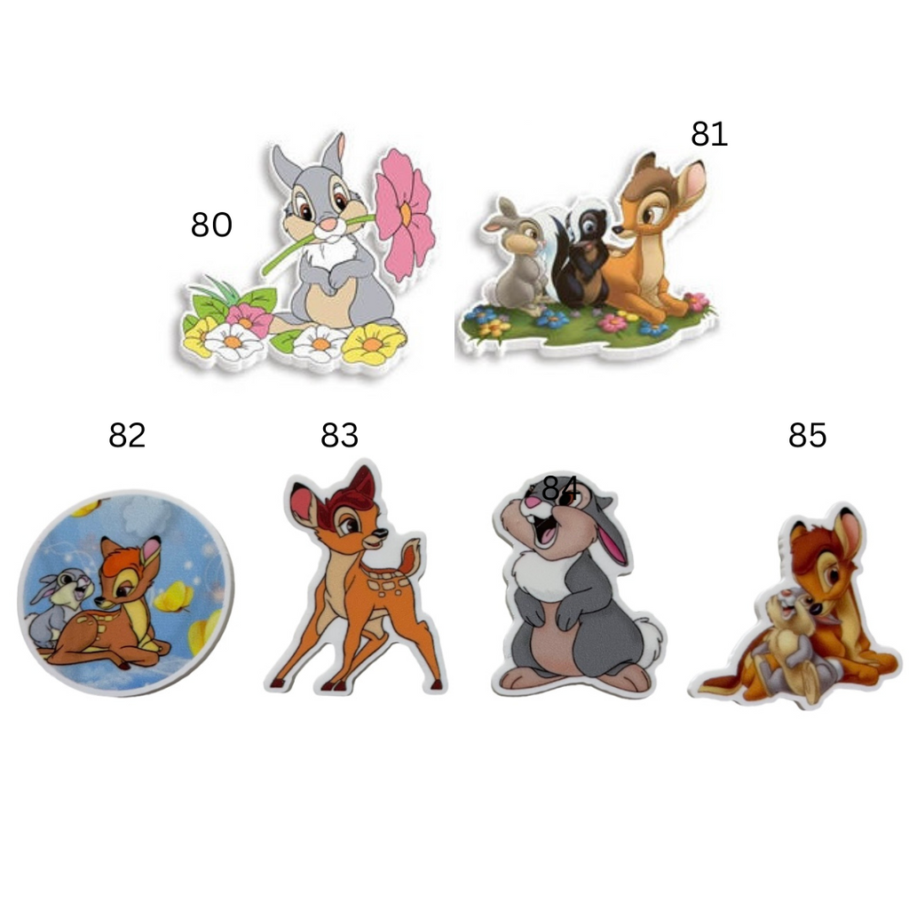 Flat Back Planar Resin Pieces, Forest Friends