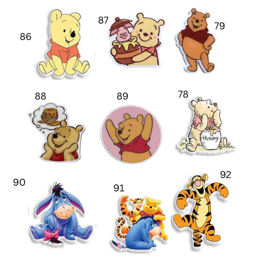 Flat Back Planar Resin Pieces, Honey Bear & Friends