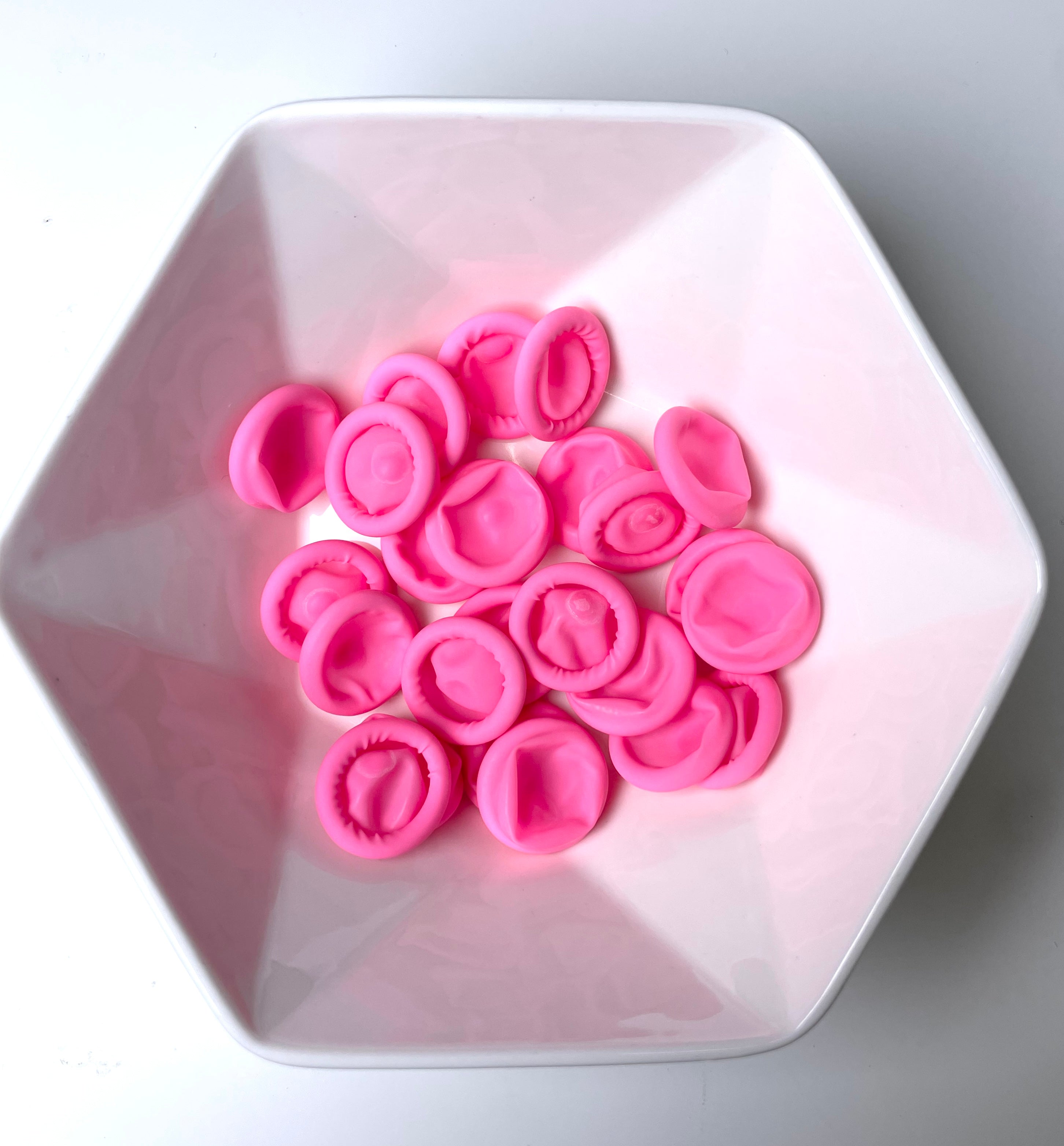 Finger Cots, Pink. 25 pcs