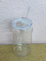 Load image into Gallery viewer, 16 oz Acrylic Tumbler, Can Shape W/Acrylic Lid and Straw
