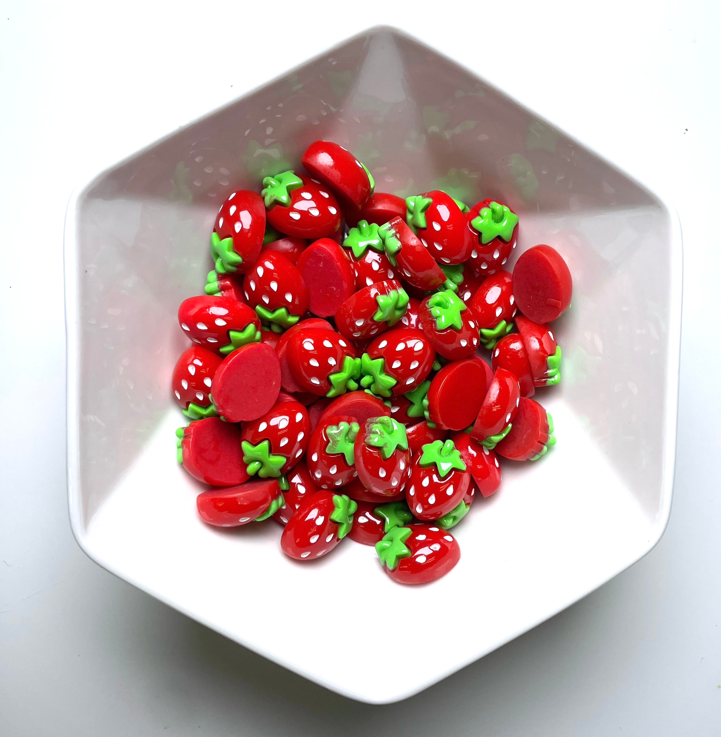 Resin Cabochon, Strawberries