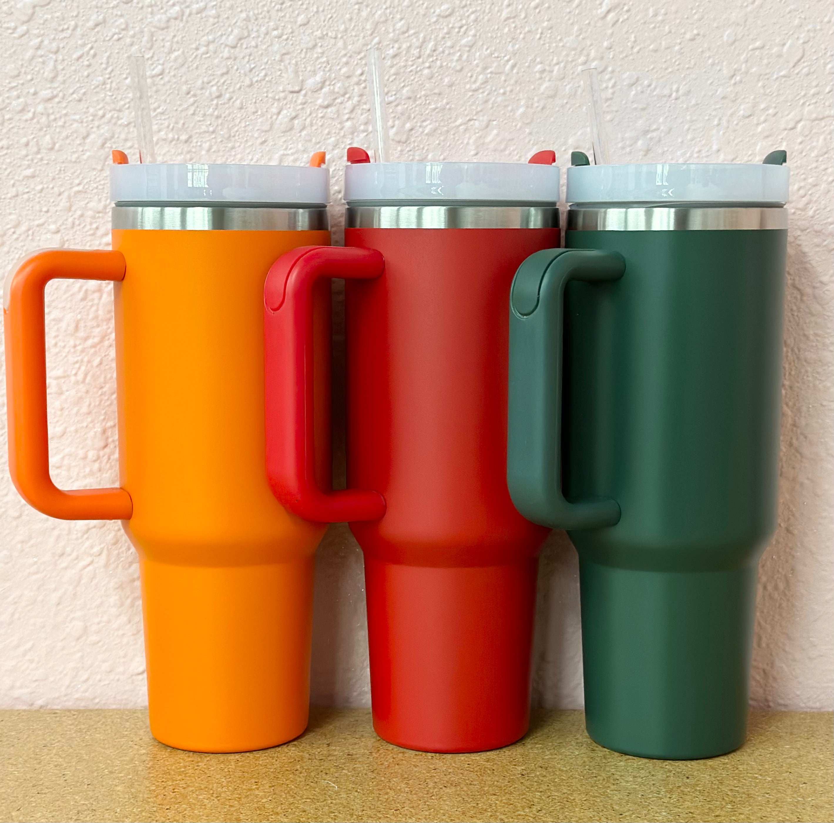 40 oz Stainless Steel Quencher Tumbler, Holiday Colors