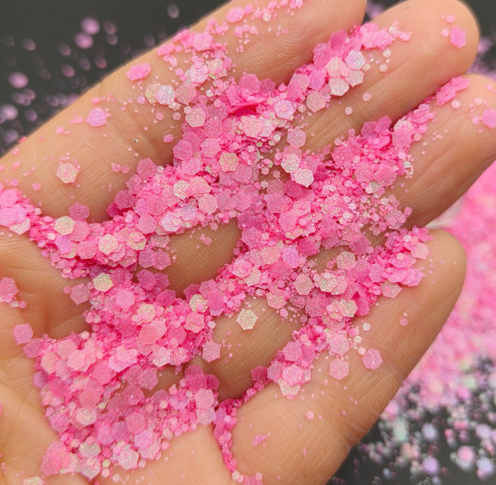 Chunky Mix Glitter, Tickle Me Pink