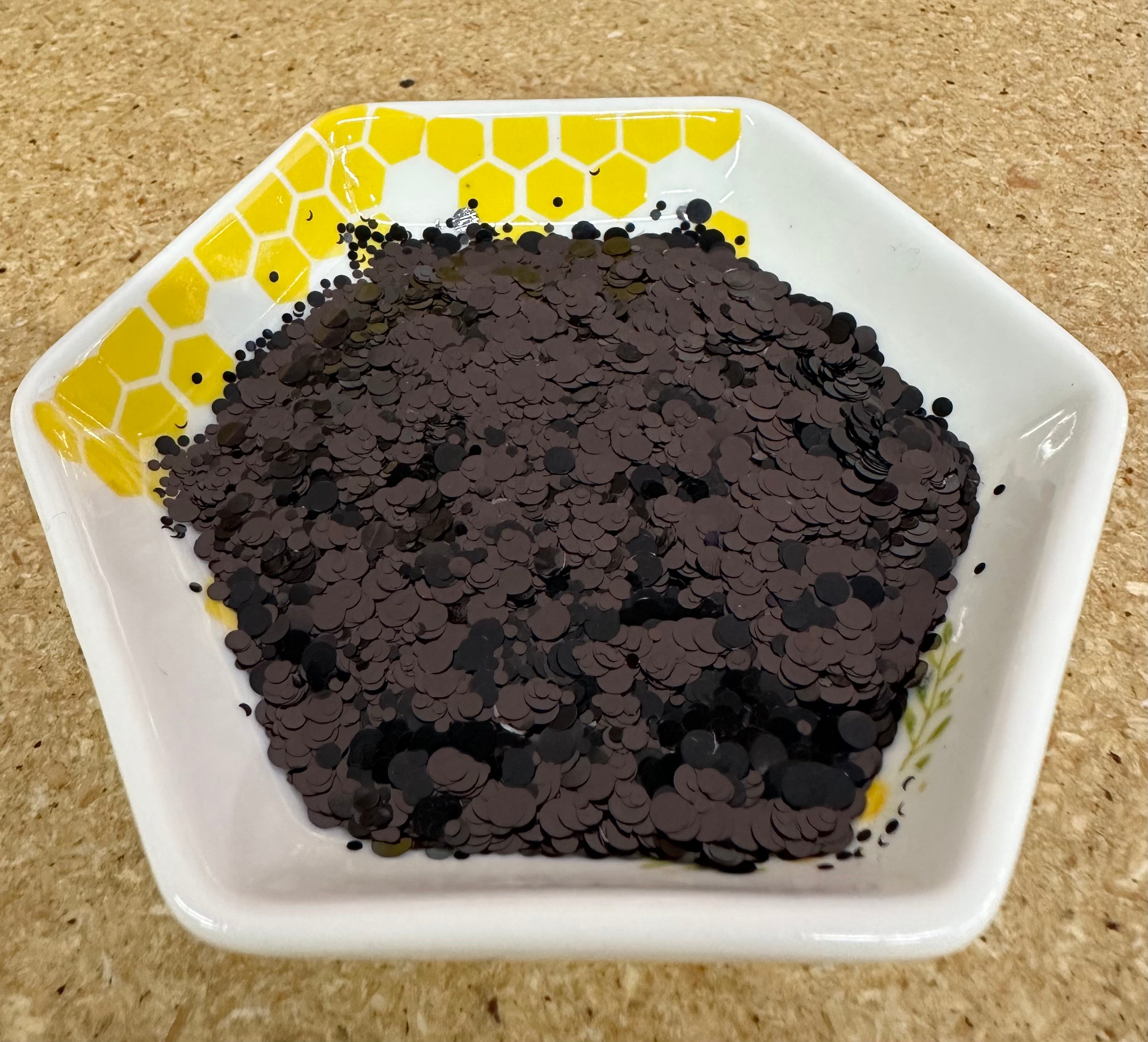 Chunky Mix Glitter, Black Dots