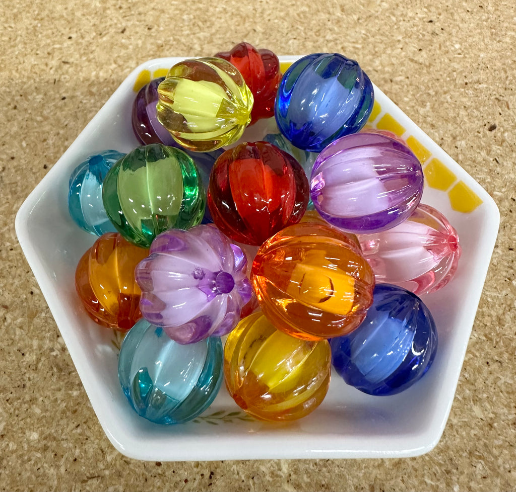 20mm Pumpkin Beads, 50 pcs