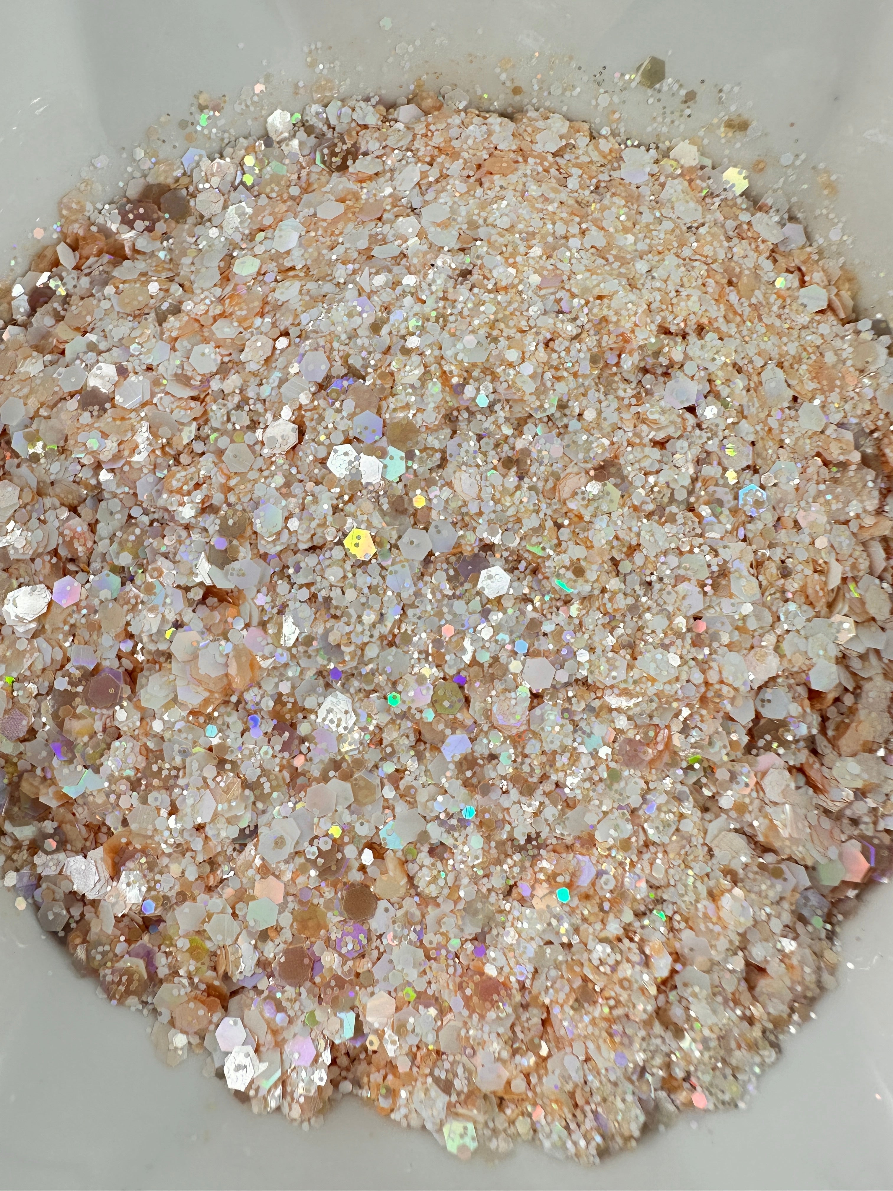 Chunky Mix Glitter, Peaches And Cream