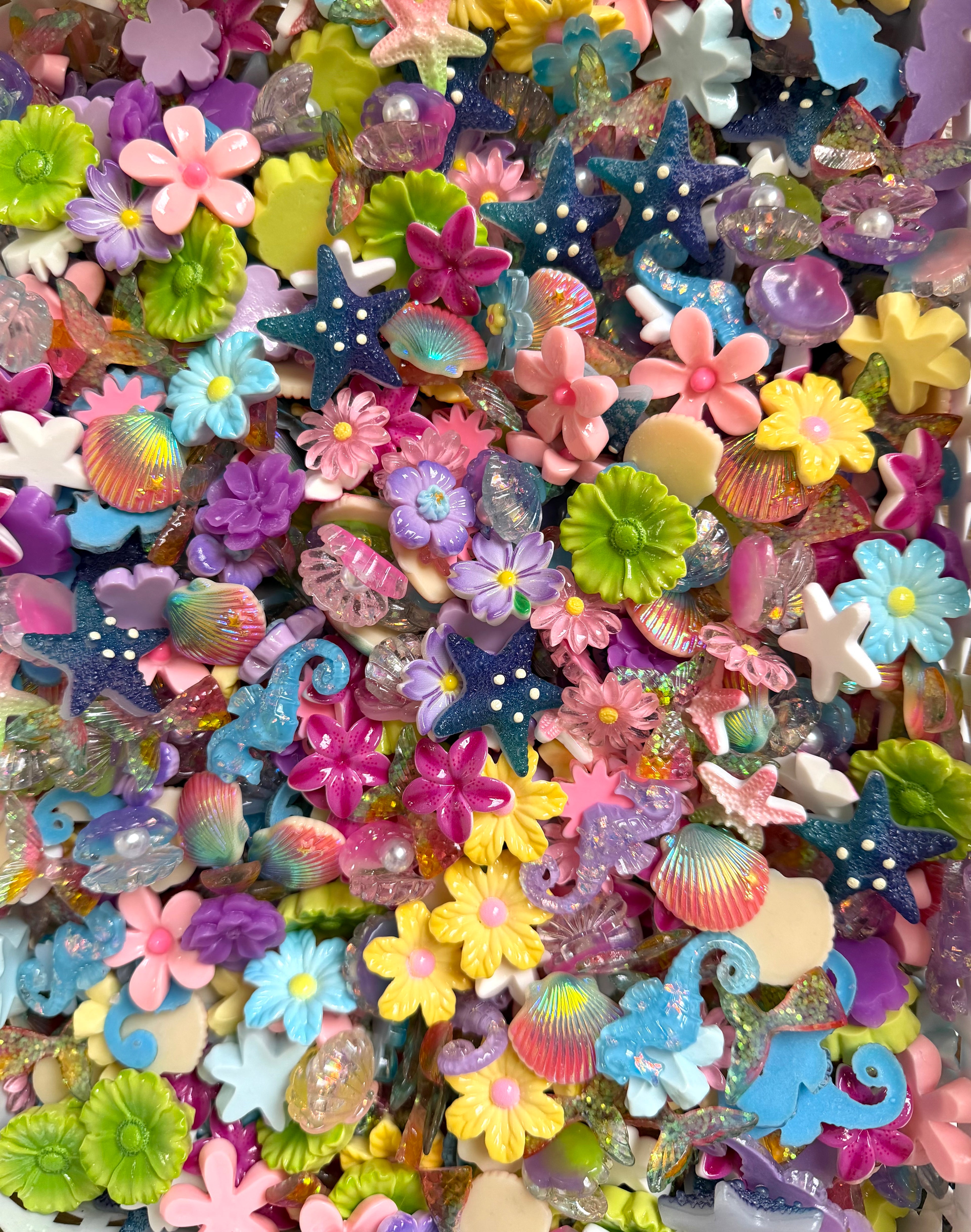 Wildflower Wednesday- Flat Back Flower & Charm Mixes, Assorted Colors