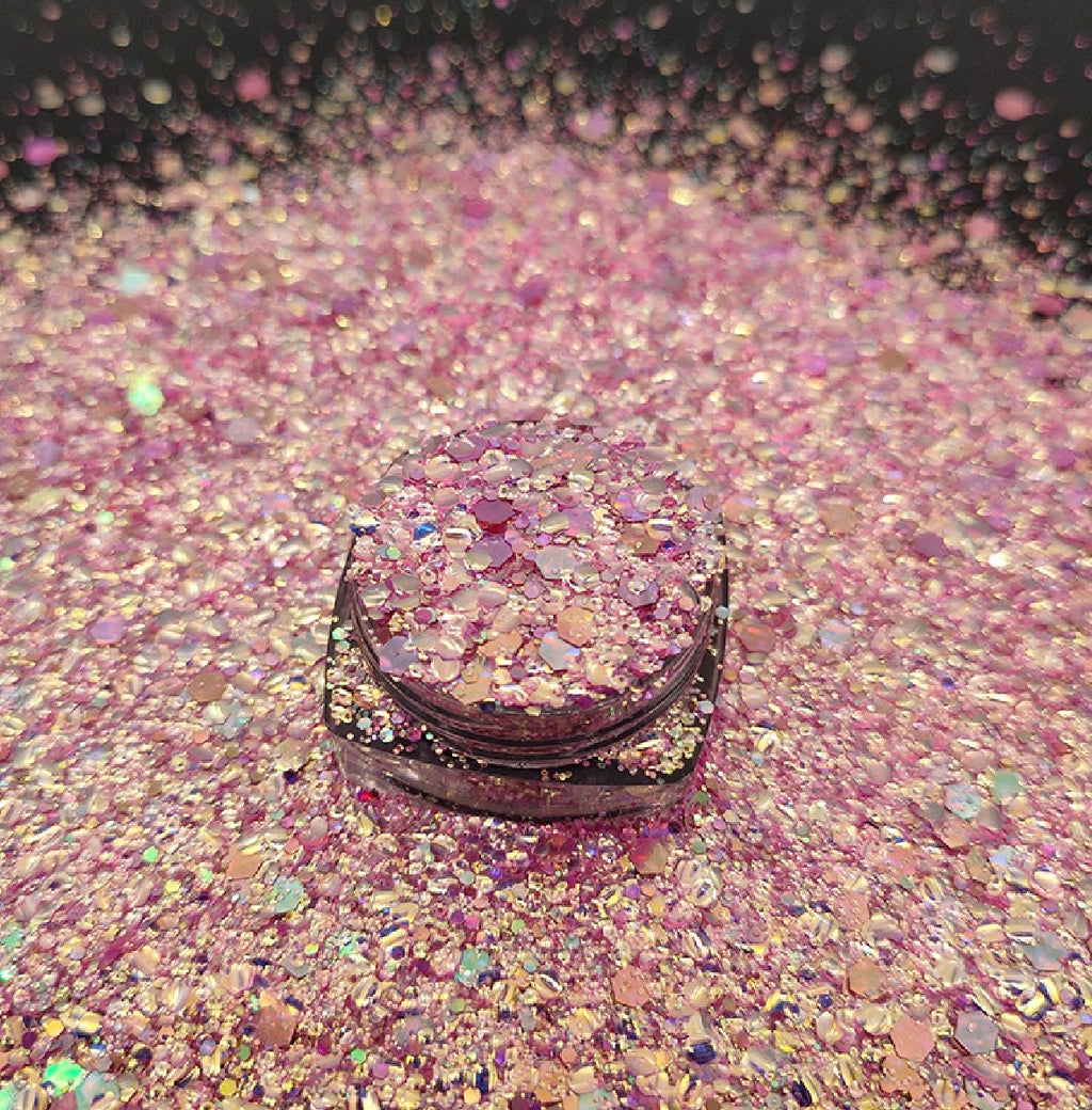 Chunky Mix Glitter, Pink Oasis