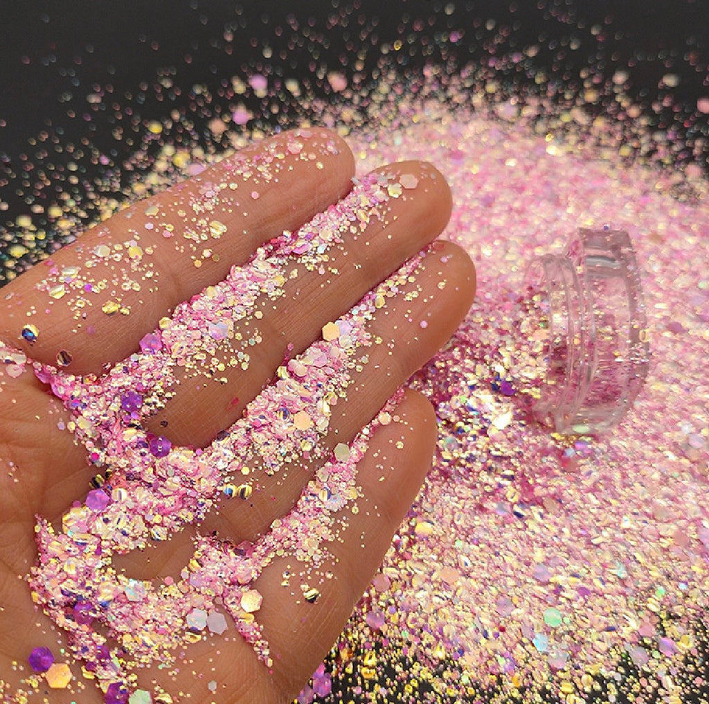 Chunky Mix Glitter, Pink Oasis