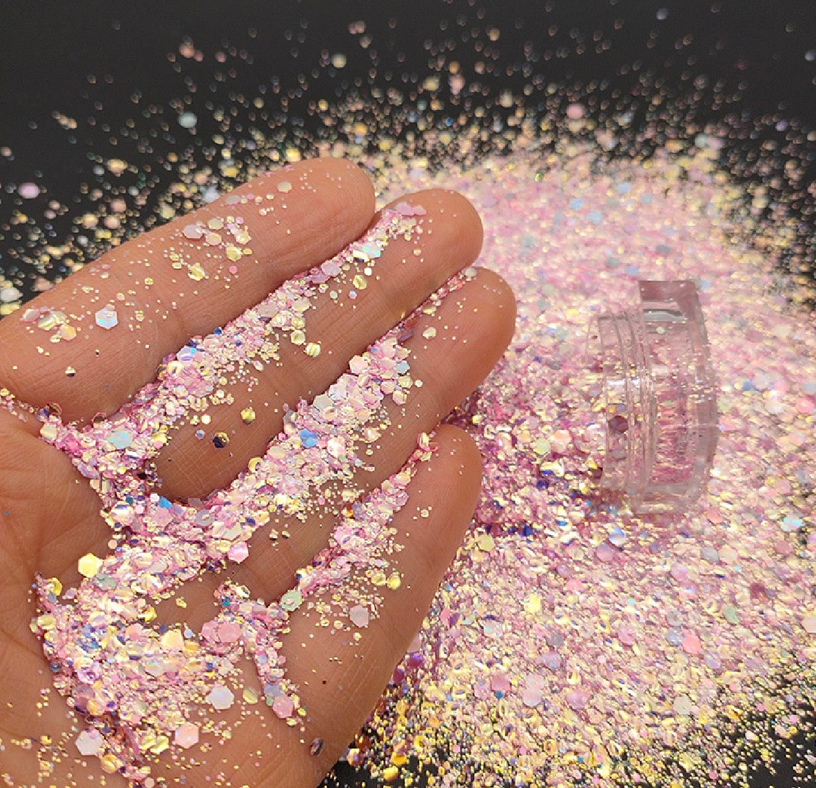Chunky Mix Glitter, Bollywood Blush