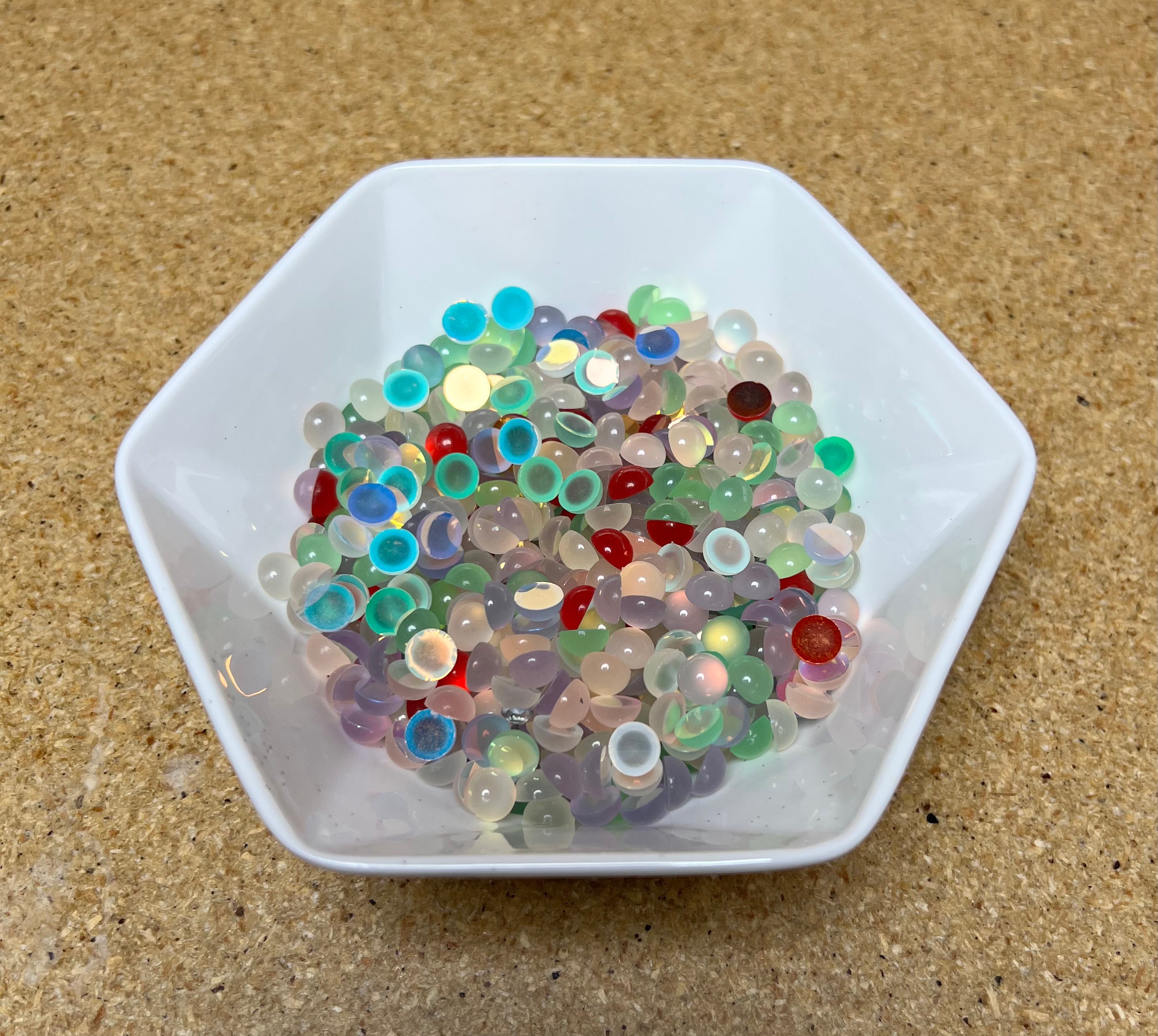 Opal Flat Back Pearls, Assorted