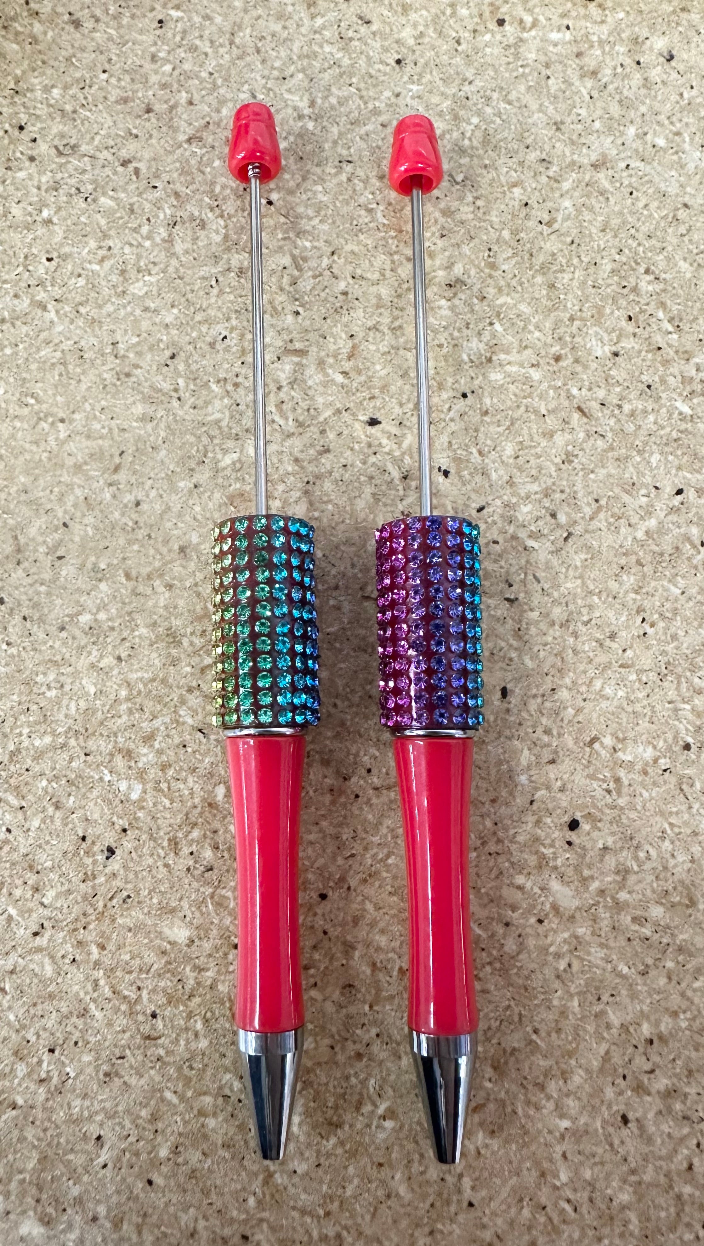 Blank Rhinestone Beadable Pens, Assorted Colors