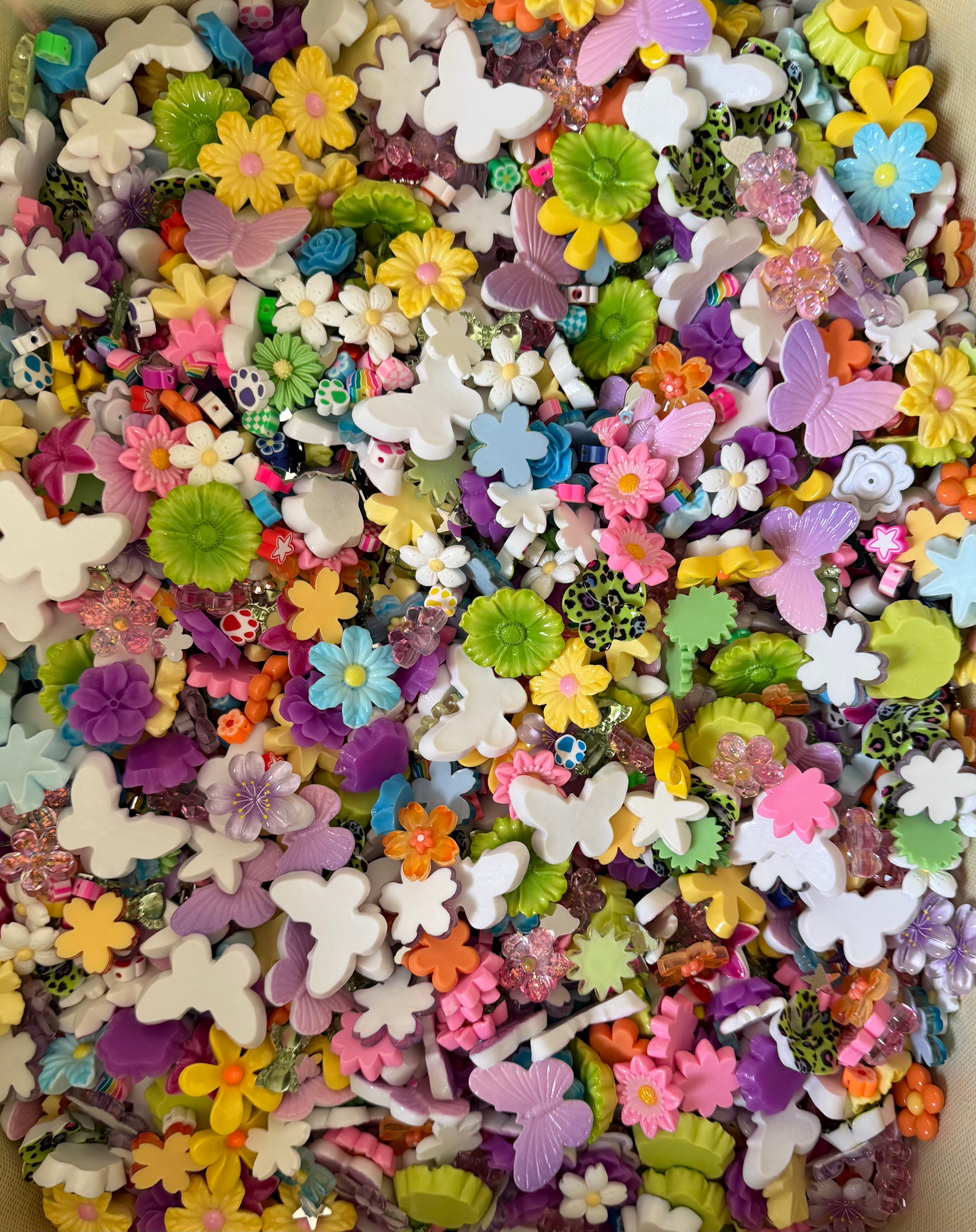 Wildflower Wednesday- Flat Back Flower & Charm Mixes, Assorted Colors