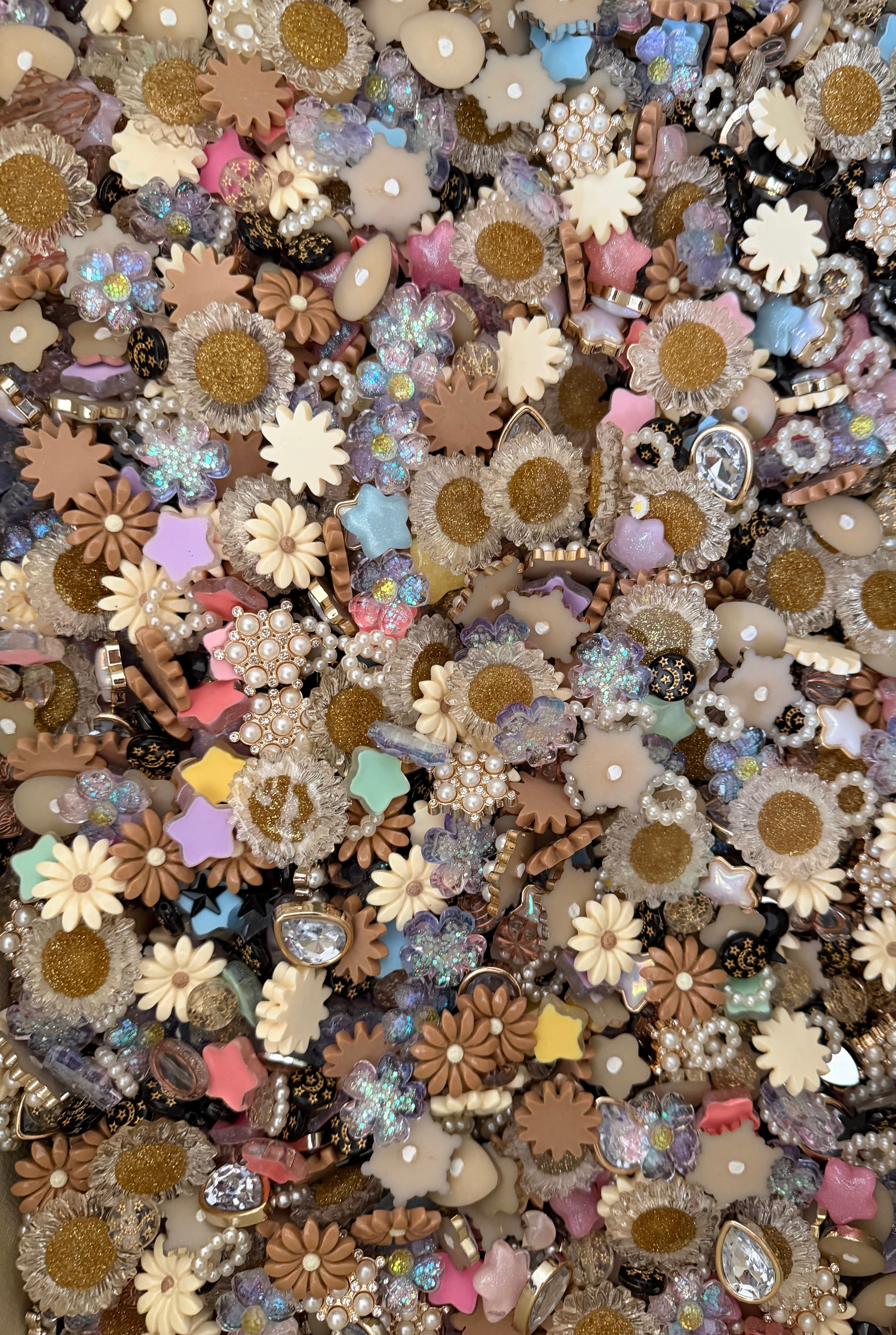 Wildflower Wednesday- Flat Back Flower & Charm Mixes, Assorted Colors