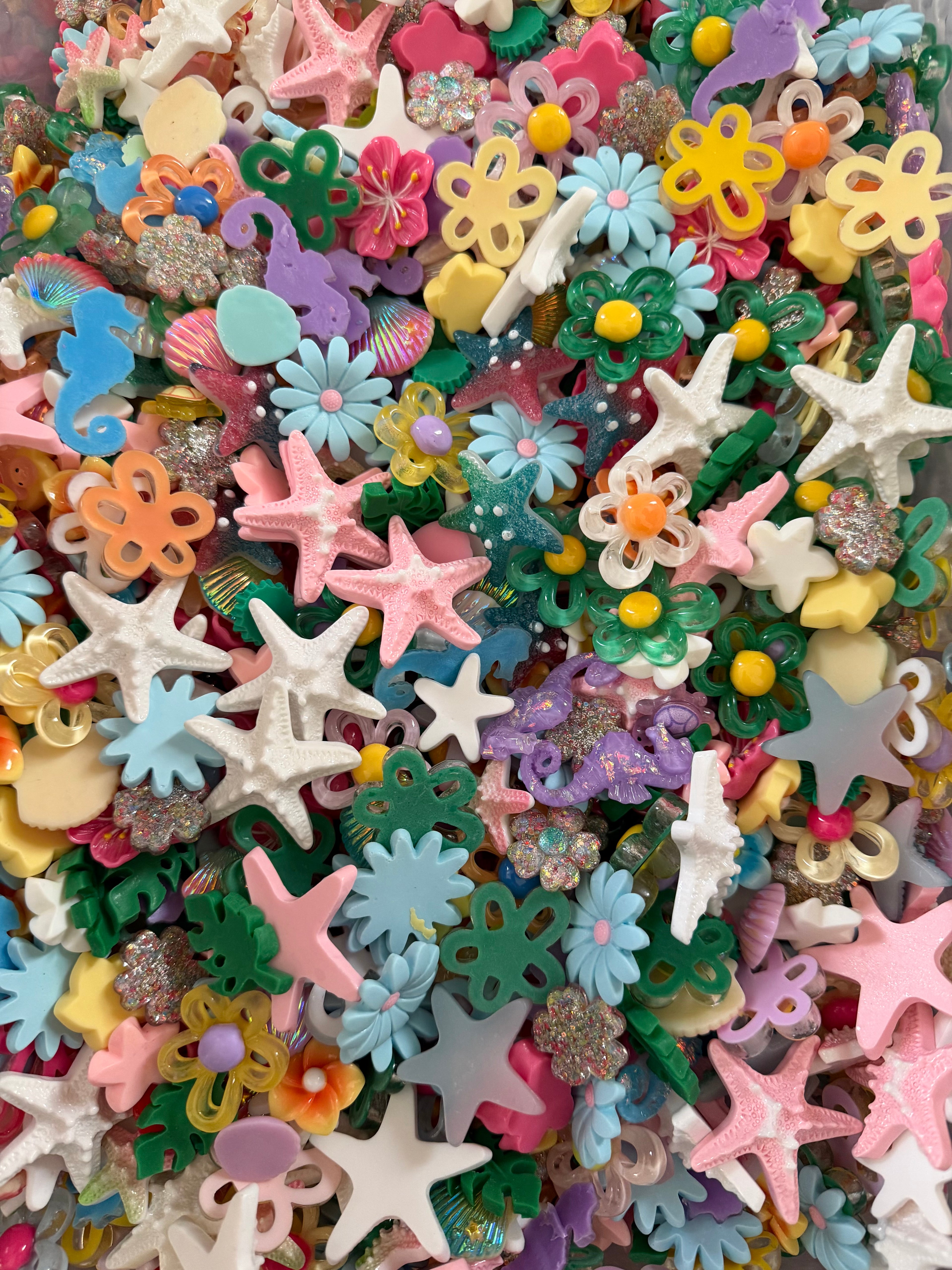 Wildflower Wednesday- Flat Back Flower & Charm Mixes, Assorted Colors