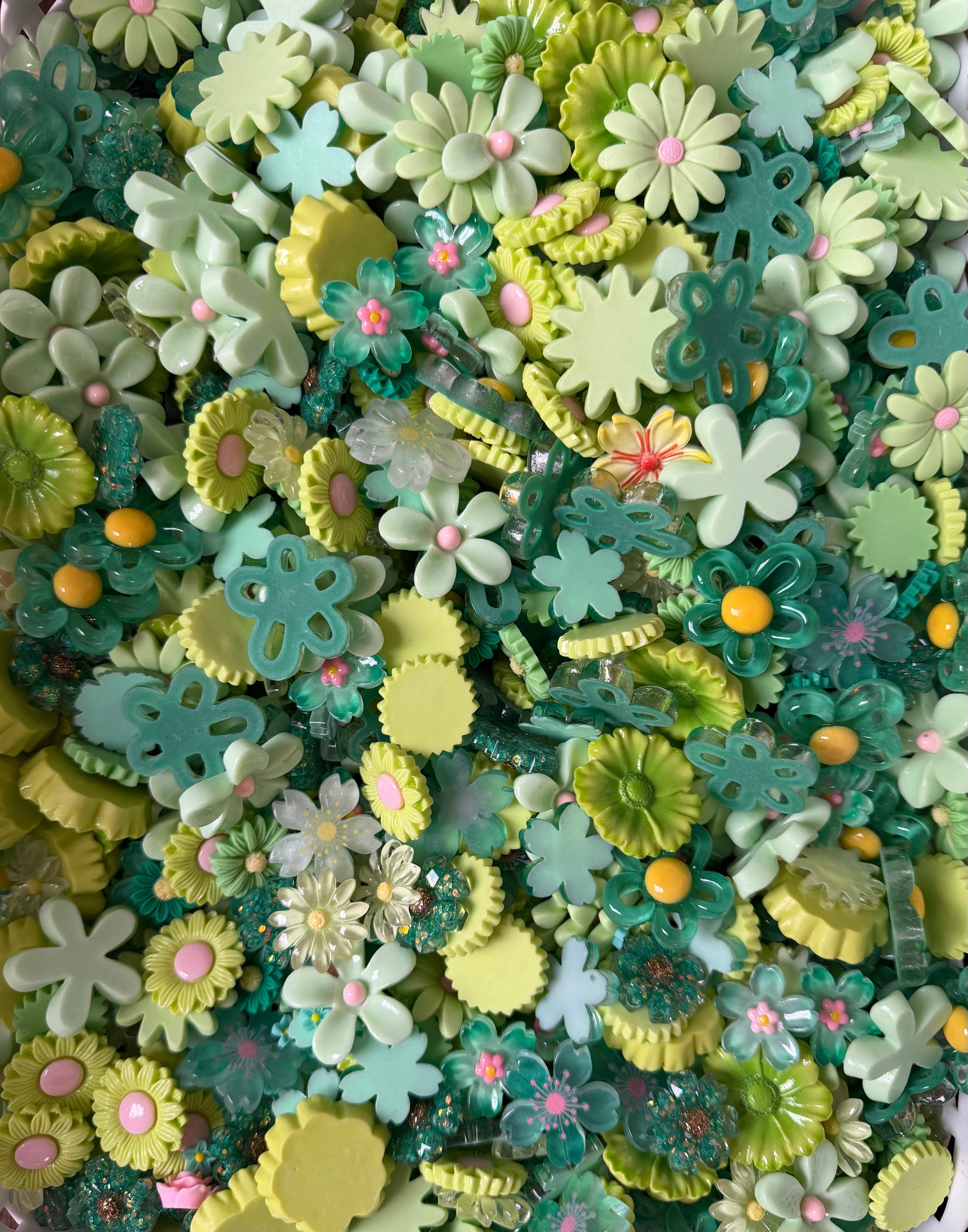 Wildflower Wednesday- Flat Back Flower & Charm Mixes, Assorted Colors