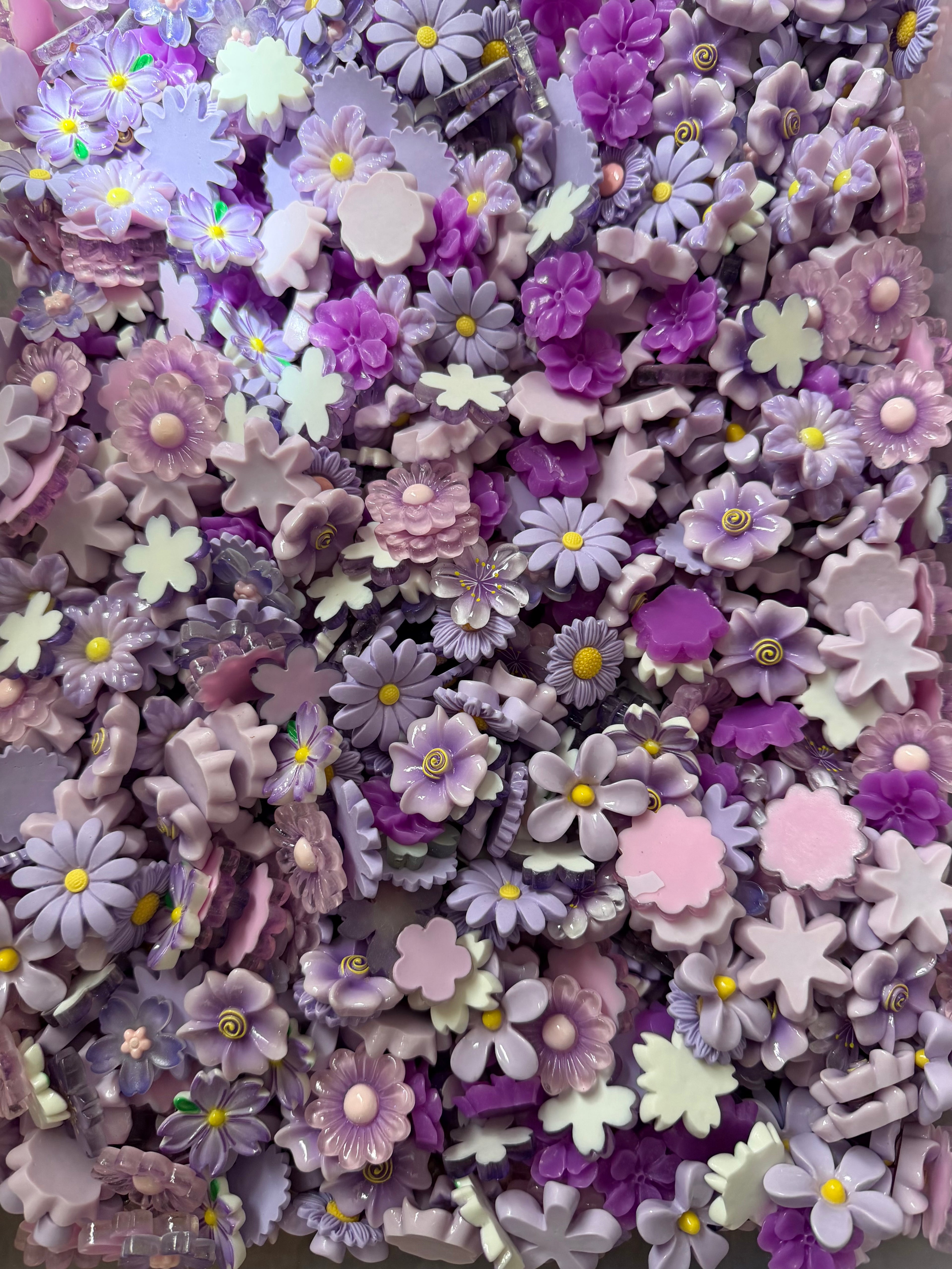 Wildflower Wednesday- Flat Back Flower & Charm Mixes, Assorted Colors