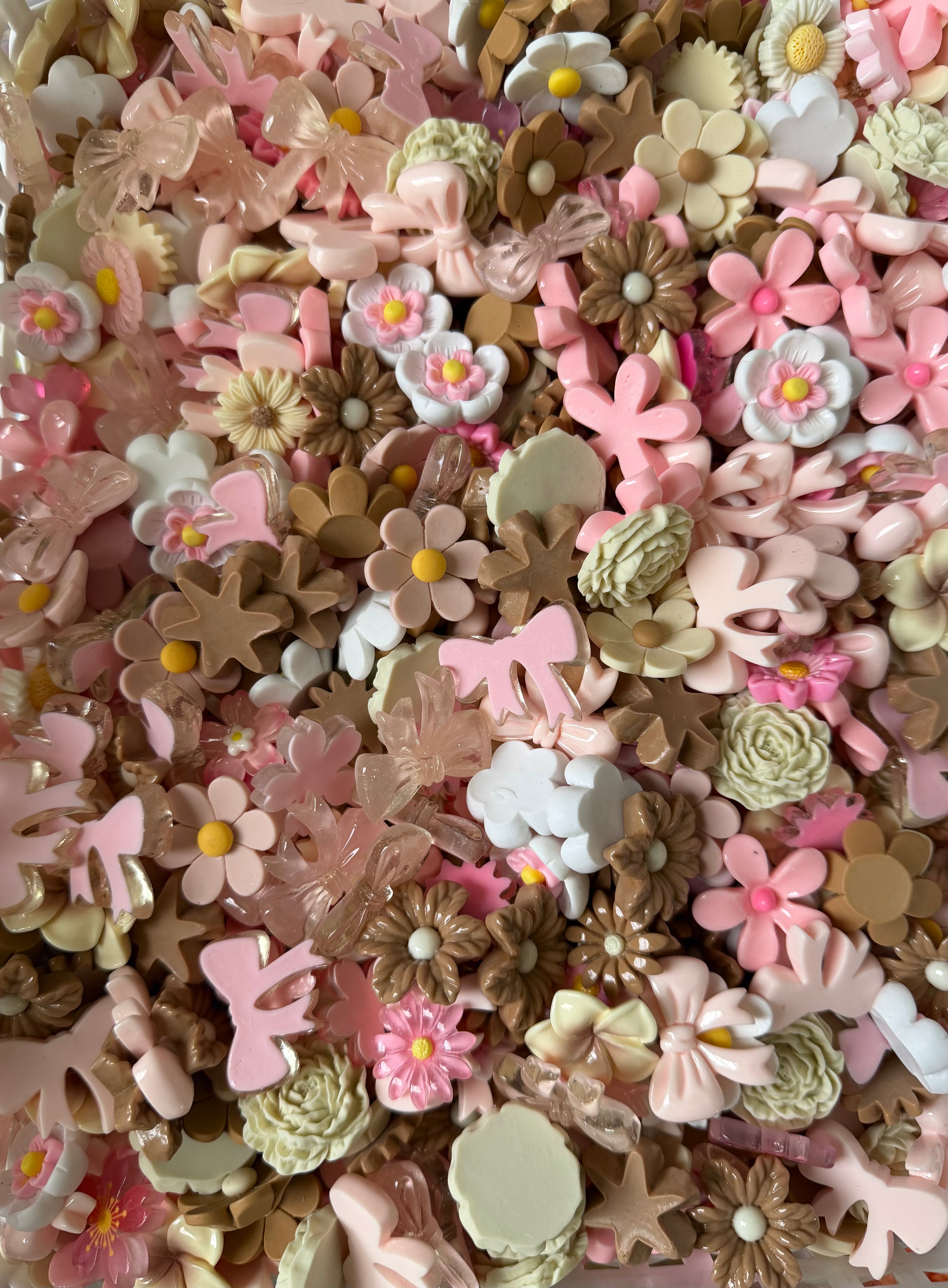 Wildflower Wednesday- Flat Back Flower & Charm Mixes, Assorted Colors